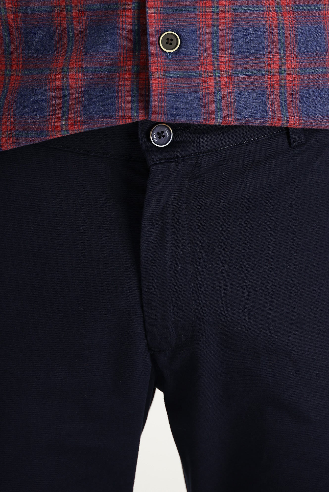Koyu Lacivert Relaxed Fit Rahat Kesim Likralı Kanvas / Chino Pantolon - Image 2