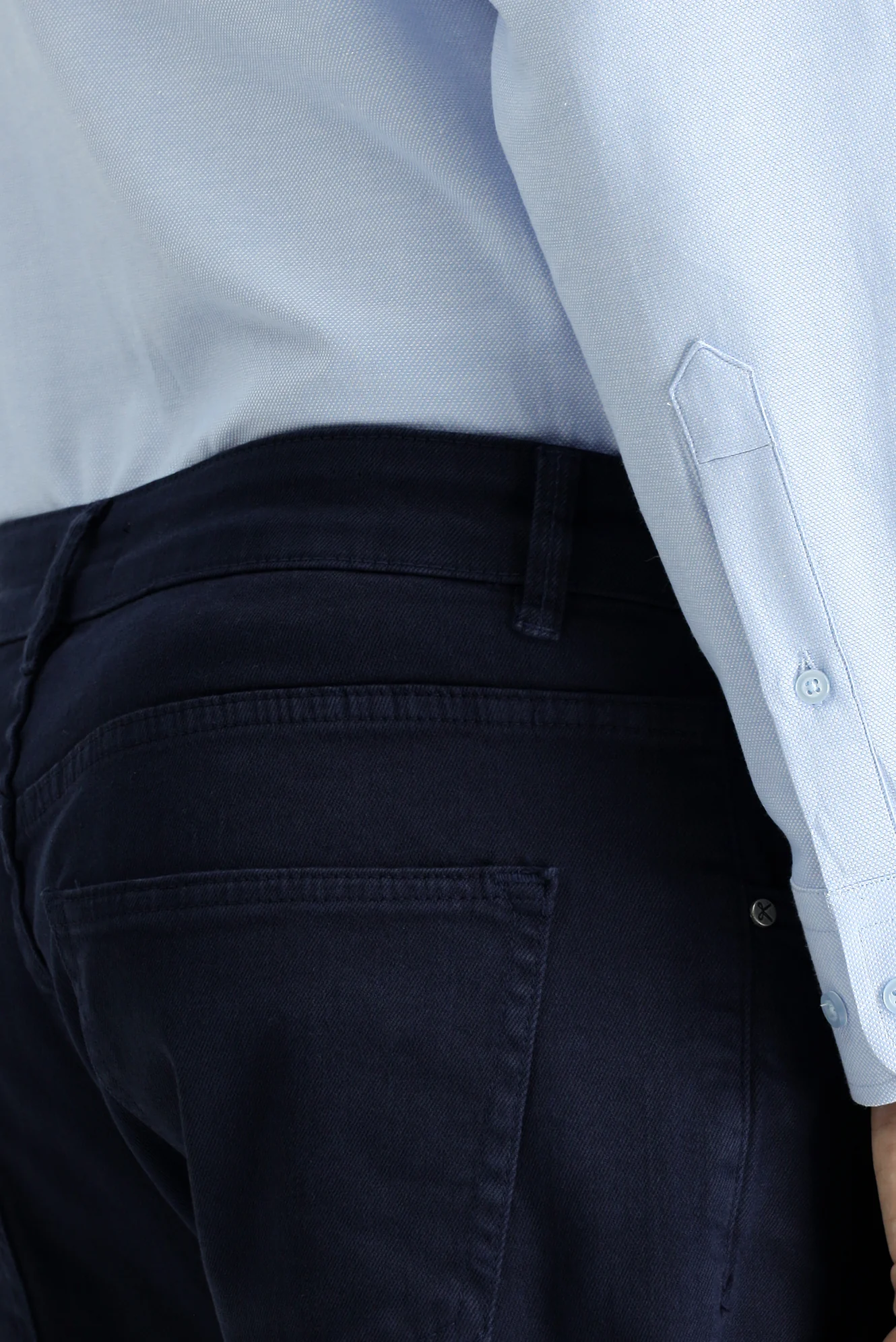 Koyu Lacivert Relaxed Fit Rahat Kesim Likralı Kanvas / Chino Pantolon - Image 6