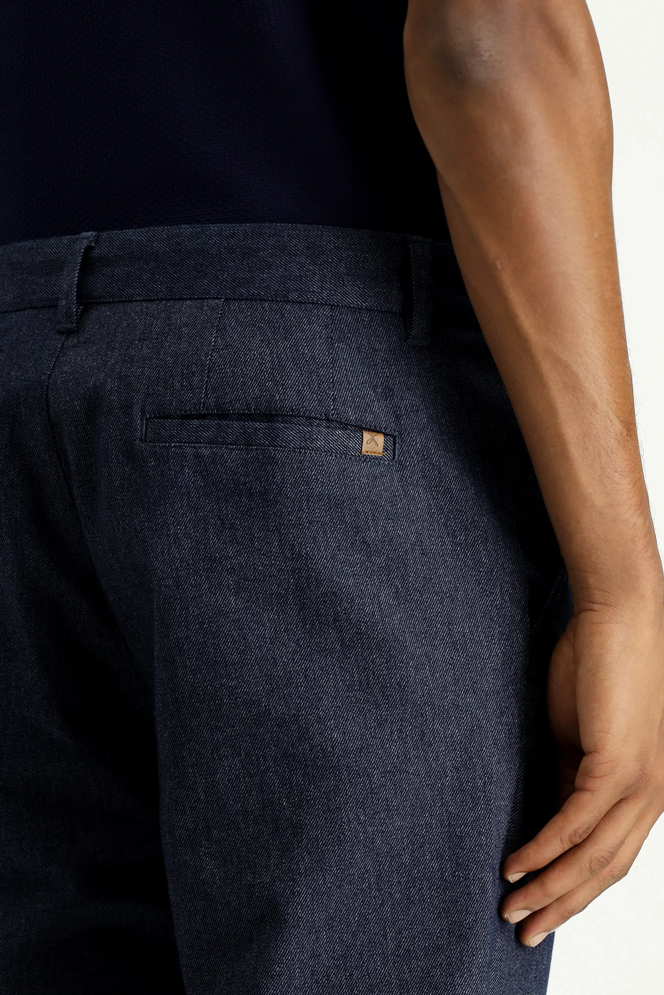 Koyu Lacivert Relaxed Fit Rahat Kesim Likralı Kanvas / Chino Pantolon - Image 5