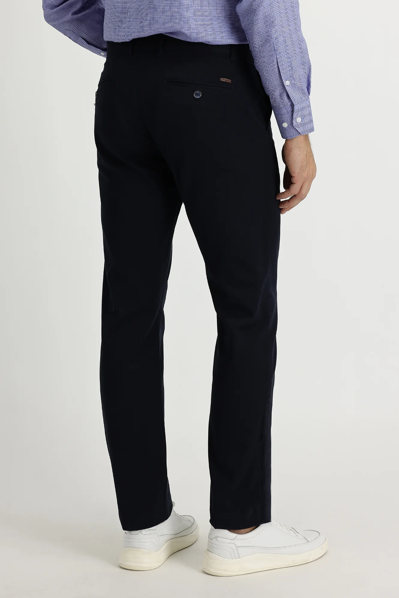 Koyu Lacivert Relaxed Fit Rahat Kesim Likralı Kanvas / Chino Pantolon - Image 3