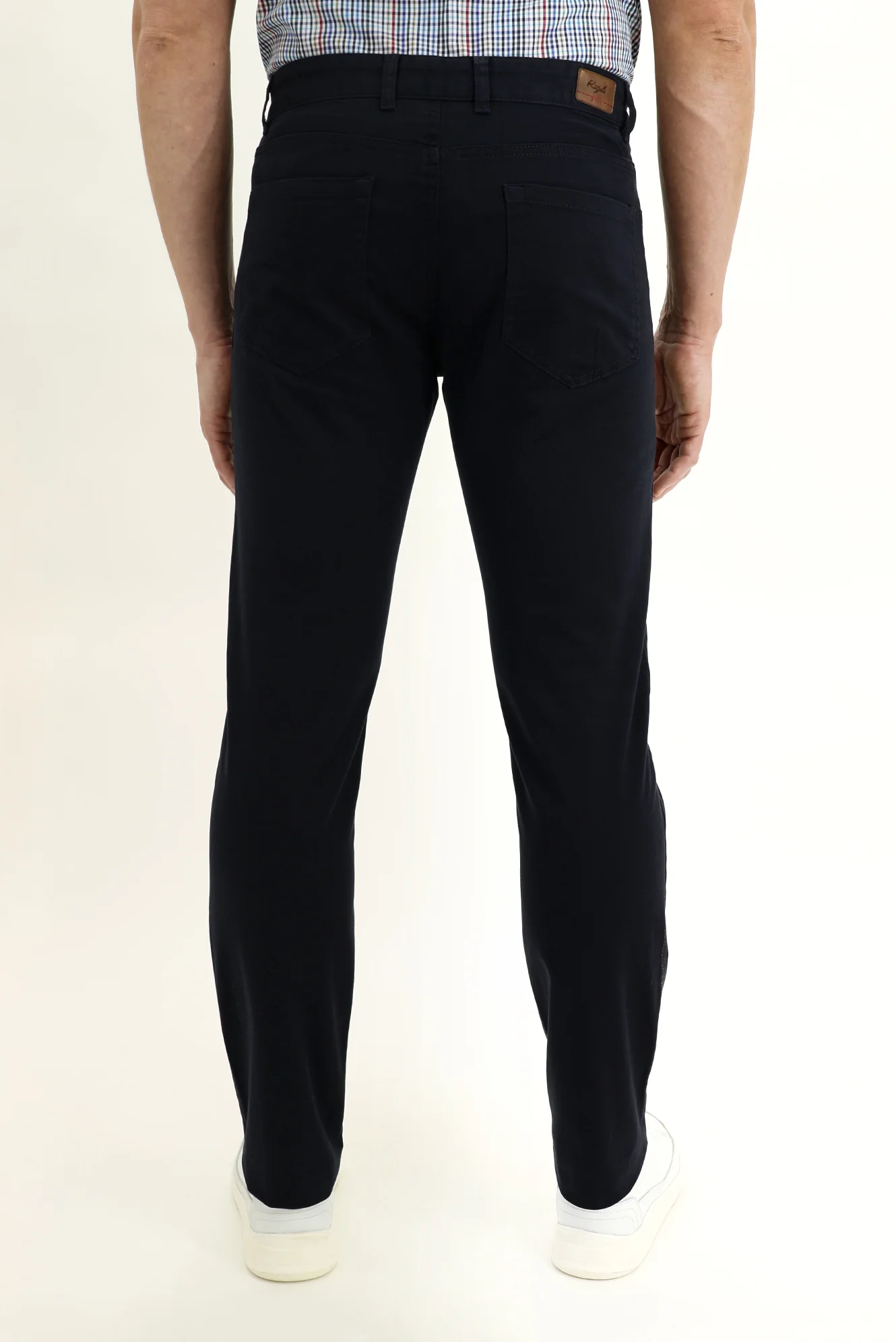 Koyu Lacivert Relaxed Fit Rahat Kesim Likralı Kanvas / Chino Pantolon - Image 3
