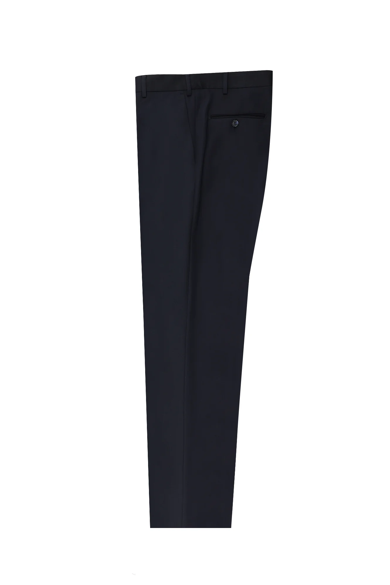 Koyu Lacivert 4 Drop Relaxed Fit Rahat Kesim Likralı Klasik Kumaş Pantolon