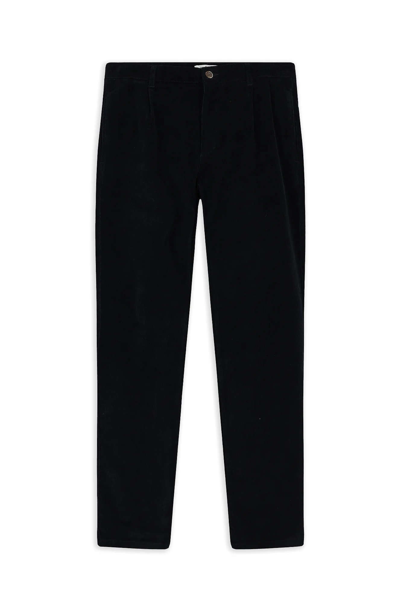 Koyu Lacivert Relaxed Fit Rahat Kesim Likralı Pileli Kadife Pantolon - Image 7