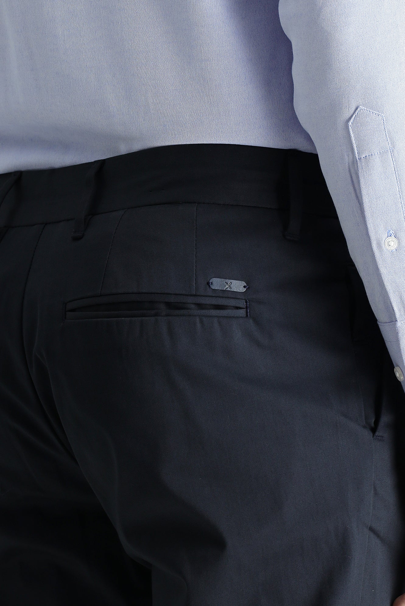Koyu Lacivert Relaxed Fit Rahat Kesim Likralı Saten Kanvas / Chino Pantolon - Image 5