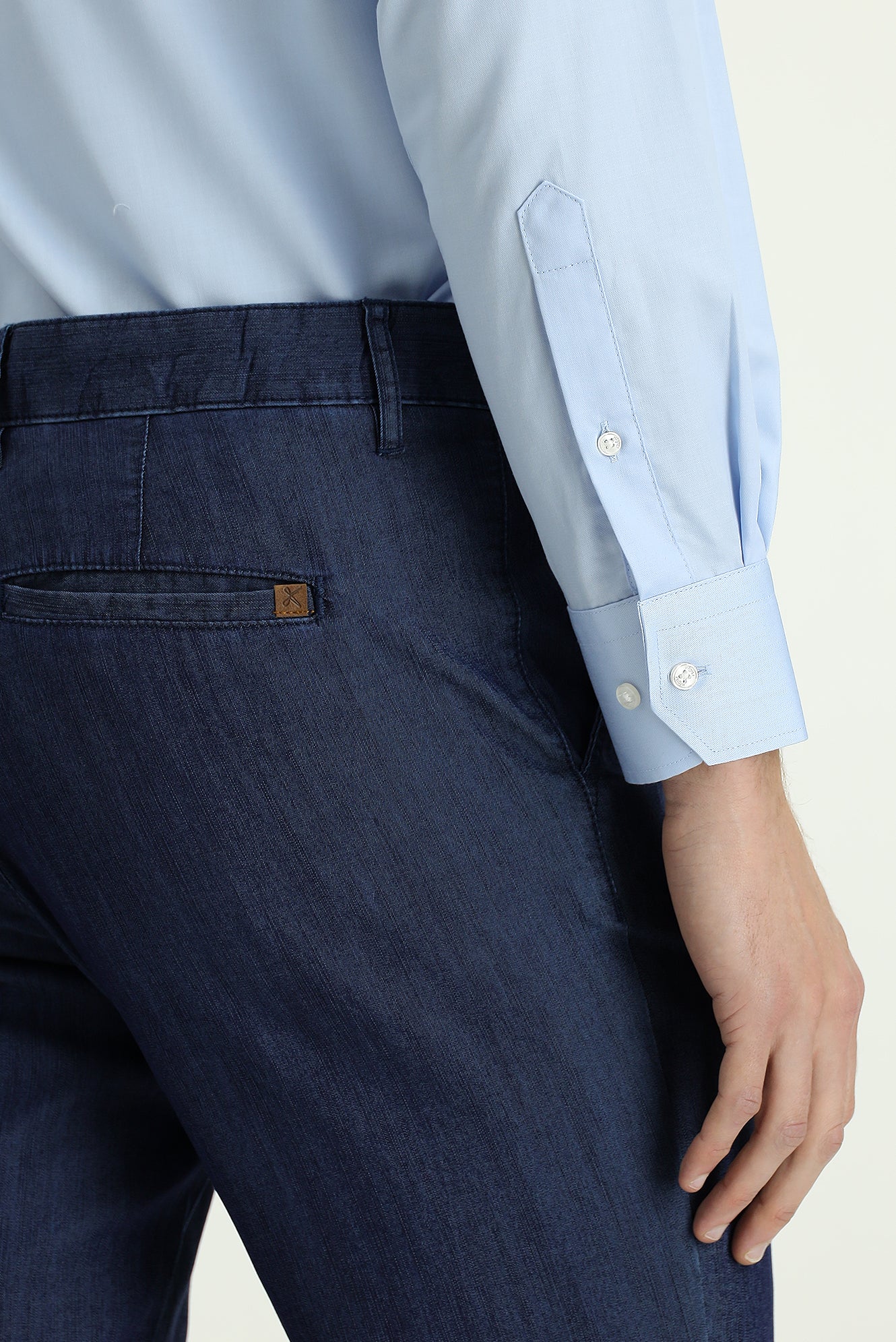 Koyu Lacivert Relaxed Fit Rahat Kesim Lyocell Karışımlı Kanvas / Chino Pantolon - Image 6