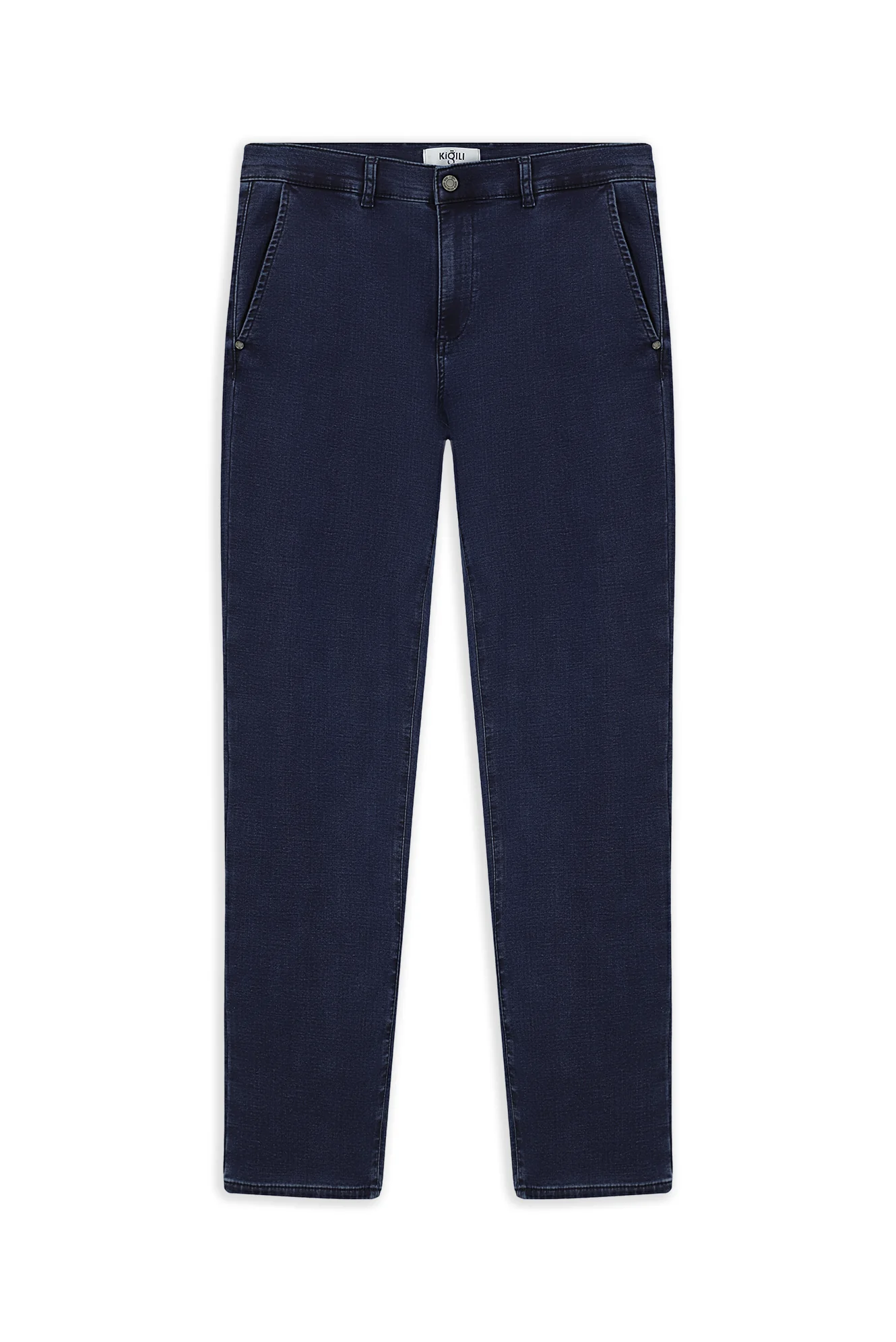 Koyu Lacivert Relaxed Fit Rahat Kesim Pamuklu Denim Look Pantolon - Image 7