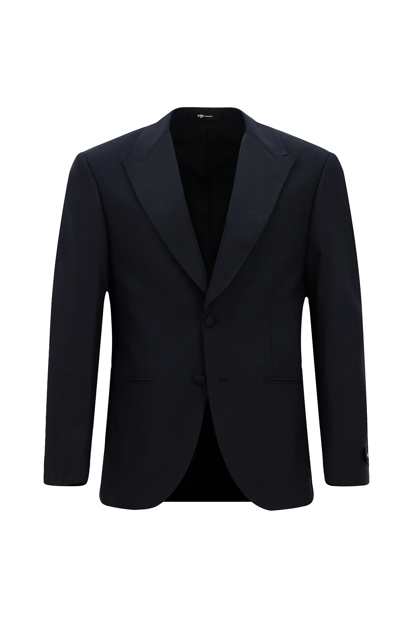 Koyu Lacivert 4 Drop Relaxed Fit Rahat Kesim Sivri Yaka Smokin & Damatlık - Image 2
