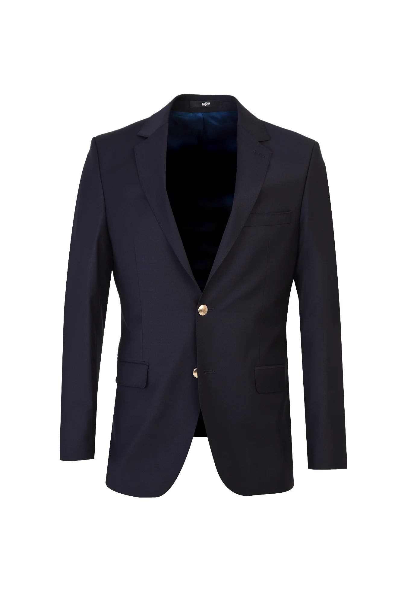 Koyu Lacivert 4 Drop Relaxed Fit Rahat Kesim Yünlü Blazer Ceket