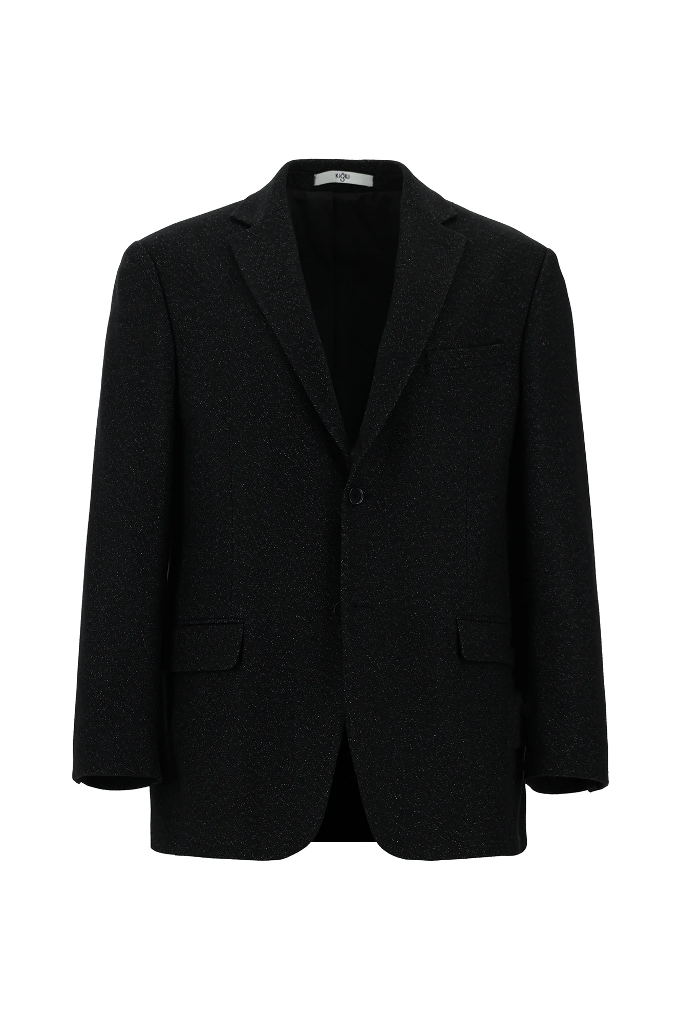 Koyu Lacivert 4 Drop Relaxed Fit Rahat Kesim Yünlü Klasik Desenli İtalyan Ceket
