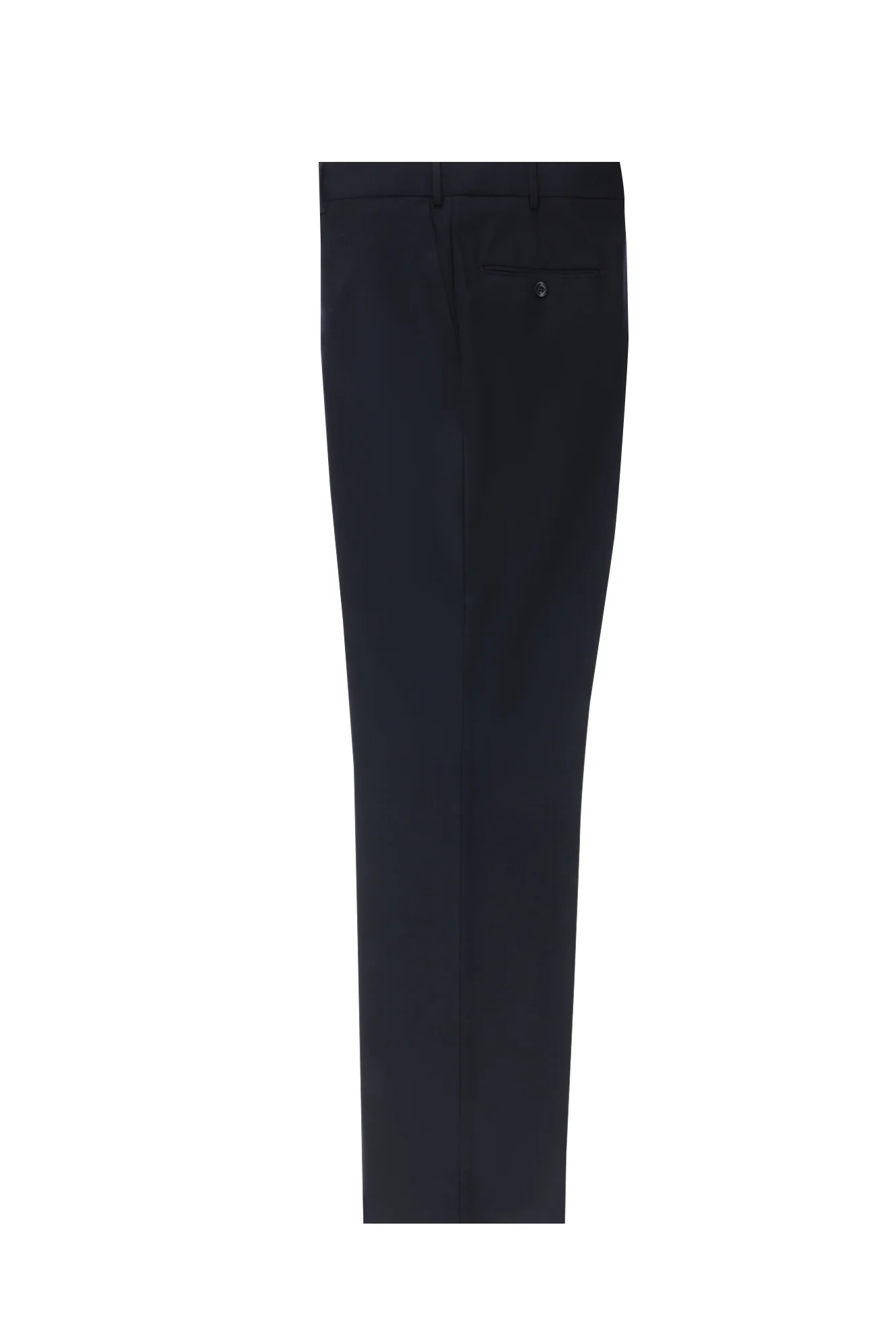 Koyu Lacivert 4 Drop Relaxed Fit Rahat Kesim Yünlü Klasik Kumaş Pantolon