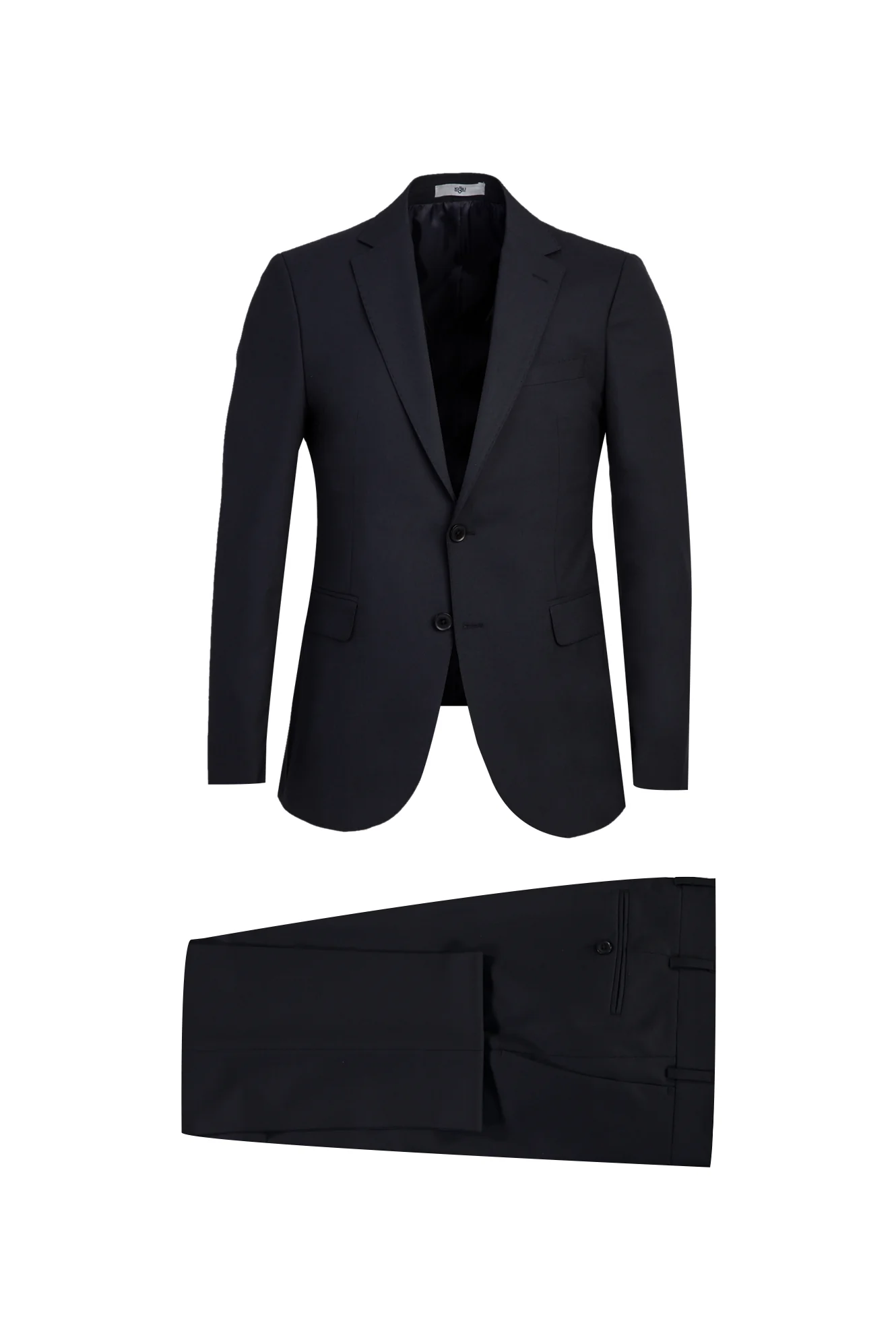 Koyu Lacivert 4 Drop Relaxed Fit Rahat Kesim Yünlü Takım Elbise
