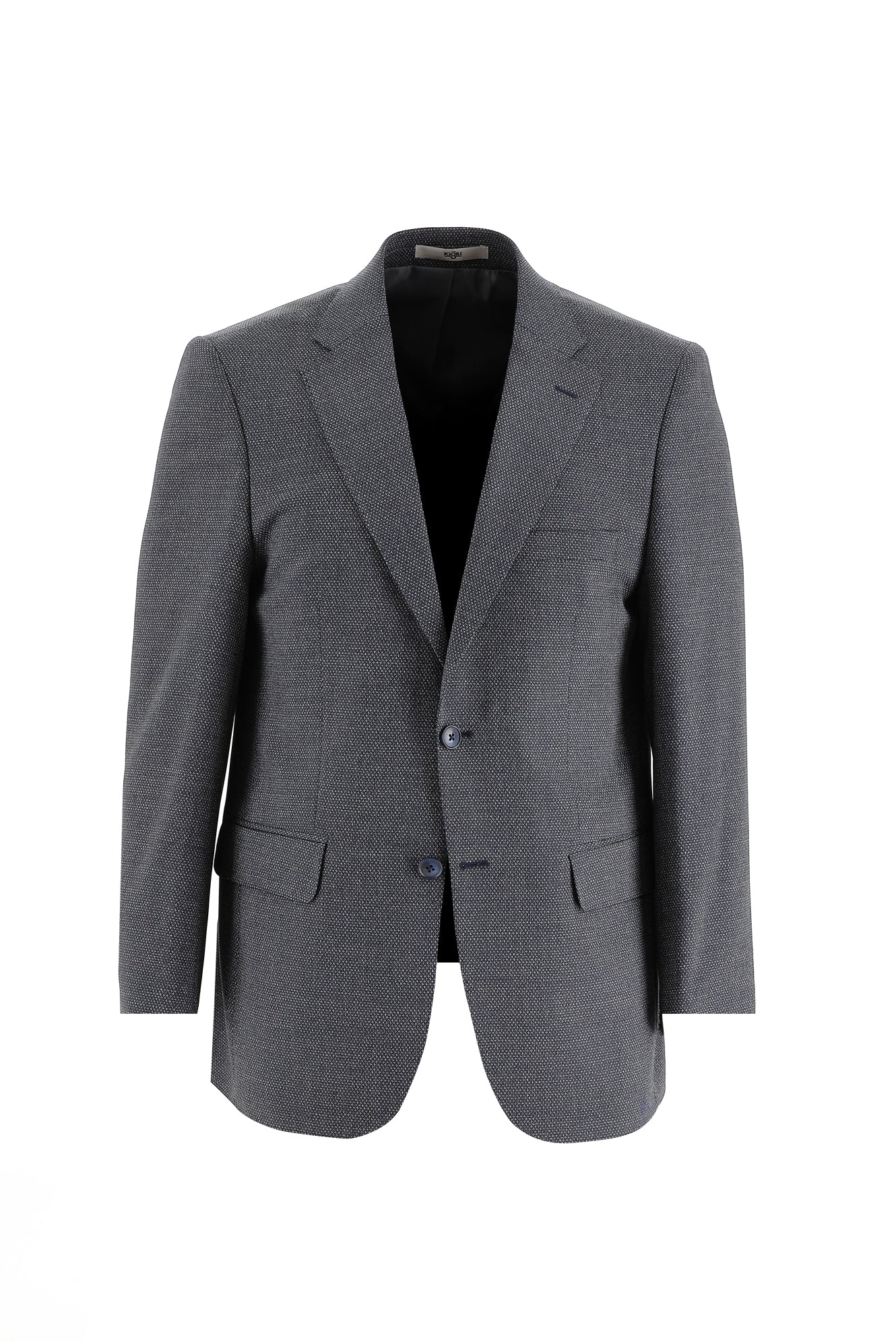 Koyu Lacivert 4 Drop Relaxed Fit Rahat Kesim Yünlü Kuşgözü Takım Elbise - Image 2