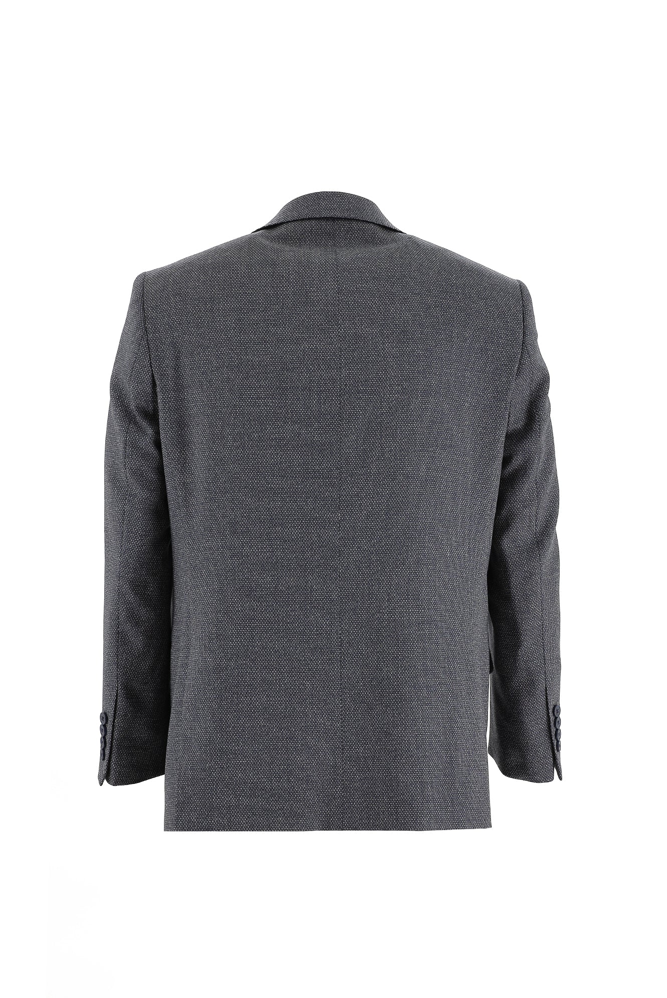 Koyu Lacivert 4 Drop Relaxed Fit Rahat Kesim Yünlü Kuşgözü Takım Elbise - Image 3