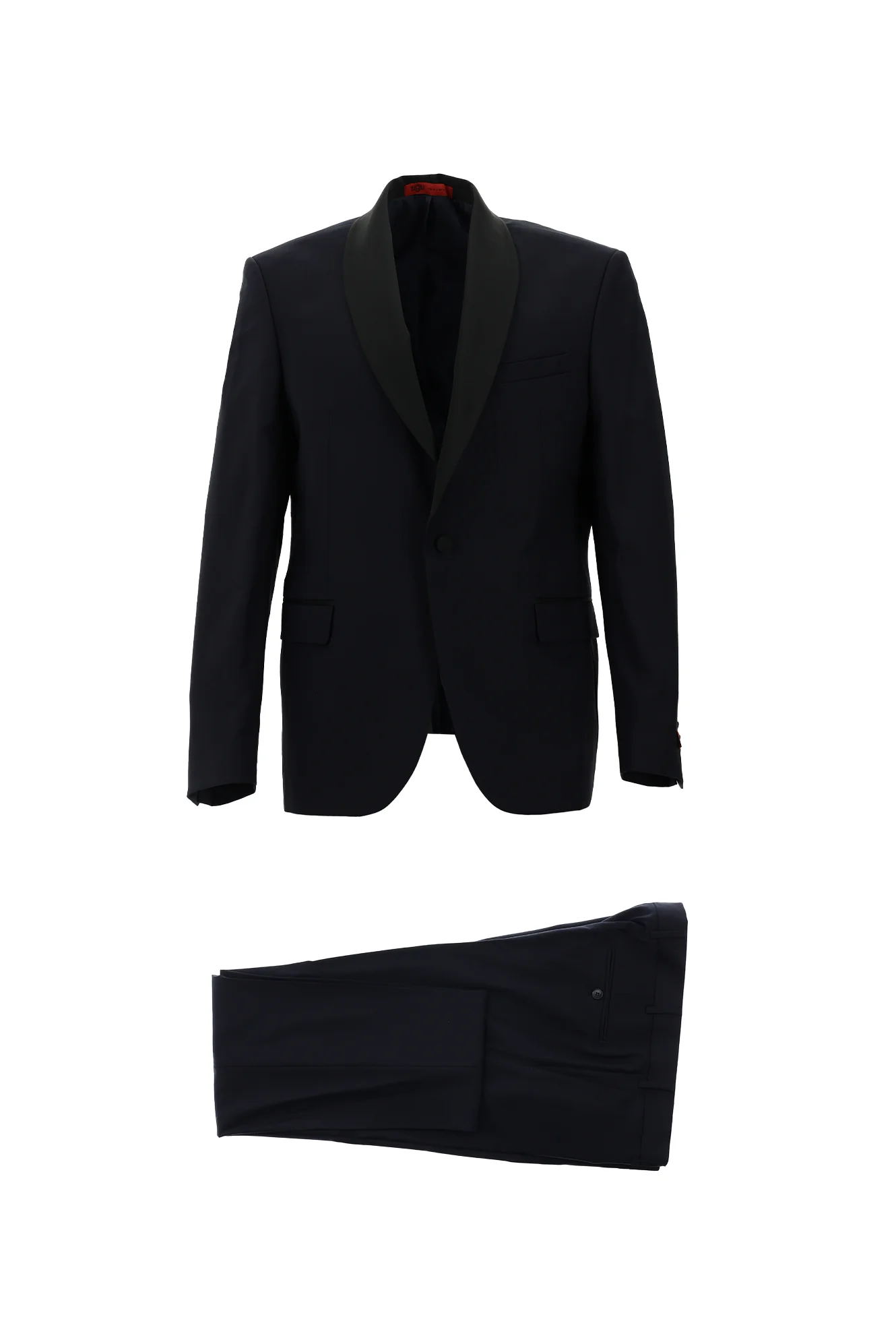 Koyu Lacivert 7 Drop Slim Fit Dar Kesim Şal Yaka Smokin & Damatlık - Image 2