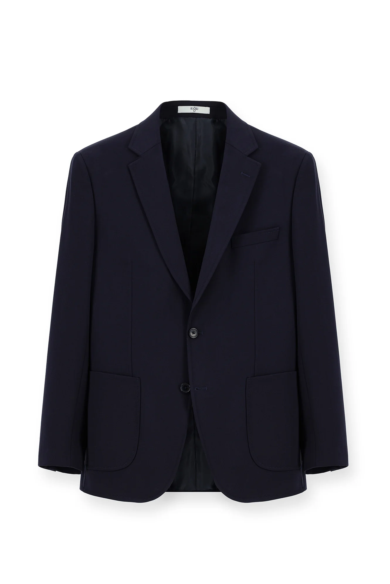 Koyu Lacivert 7 Drop Slim Fit Dar Kesim Beli Lastikli İpli Takım Elbise - Image 8