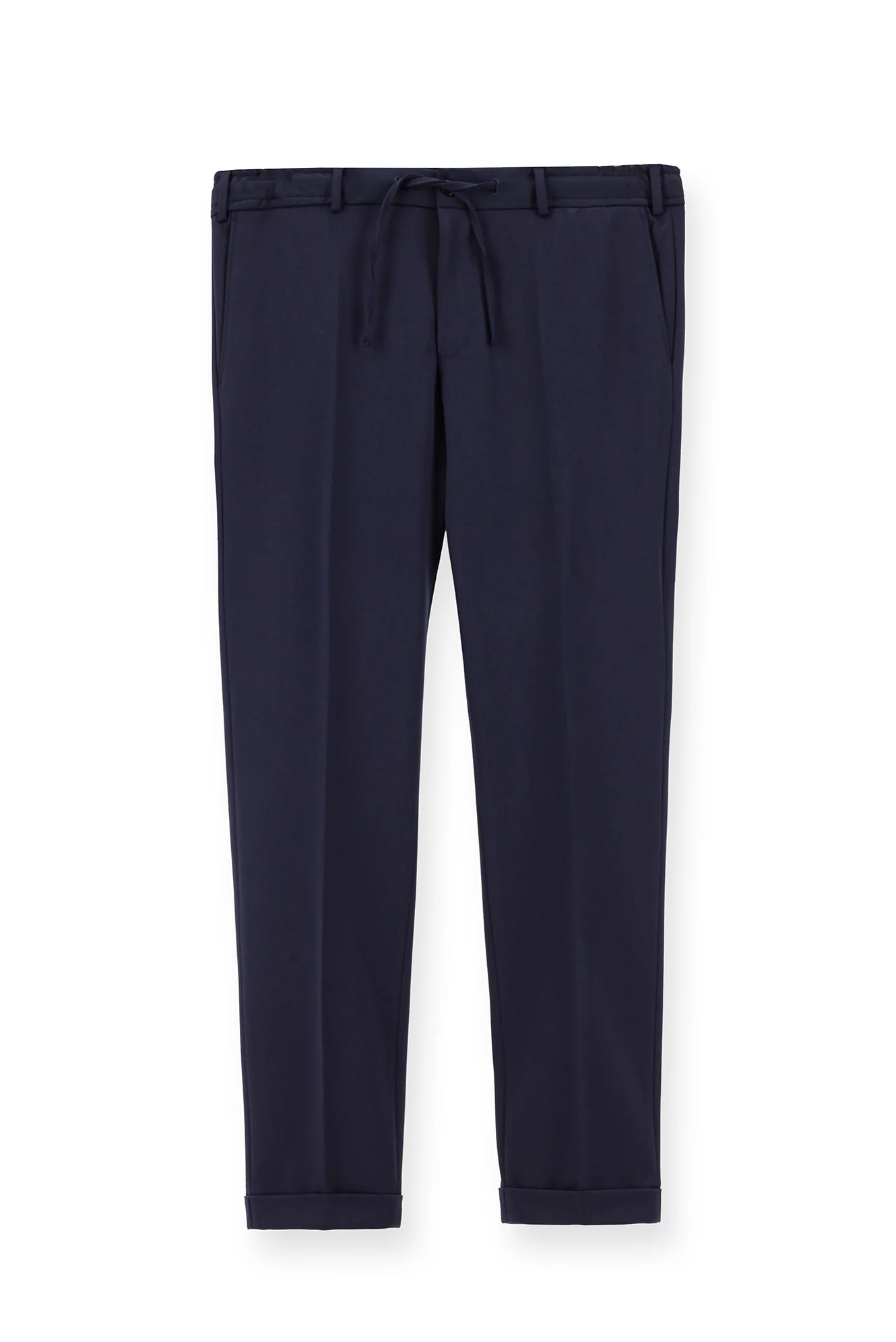 Koyu Lacivert 7 Drop Slim Fit Dar Kesim Beli Lastikli İpli Takım Elbise - Image 9
