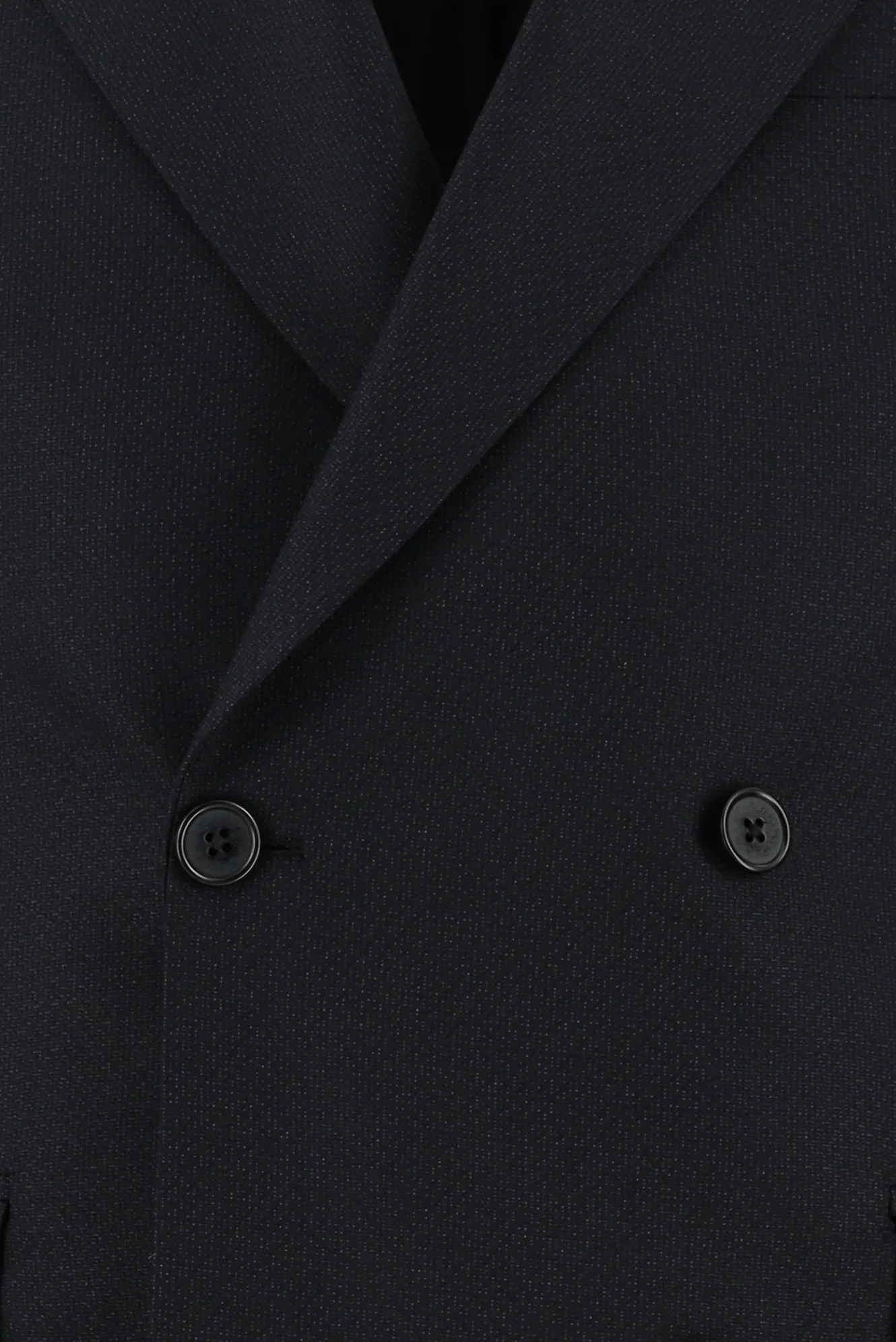 Koyu Lacivert 7 Drop Slim Fit Dar Kesim Desenli Kruvaze Takım Elbise - Image 4