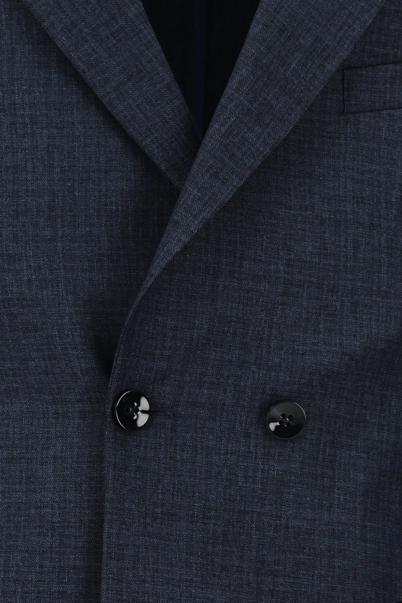 Koyu Lacivert 7 Drop Slim Fit Dar Kesim Desenli Kruvaze Takım Elbise - Image 4