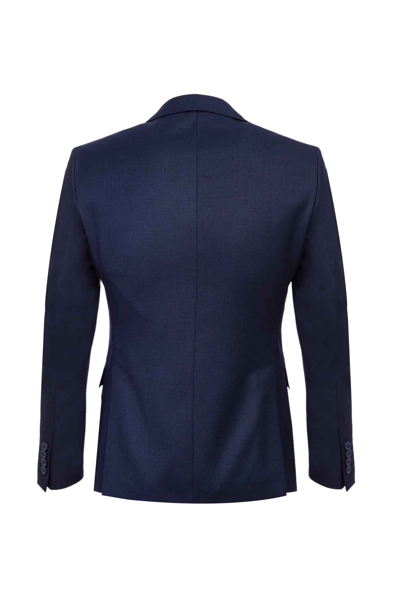Koyu Lacivert 7 Drop Slim Fit Dar Kesim Desenli Takım Elbise - Image 3