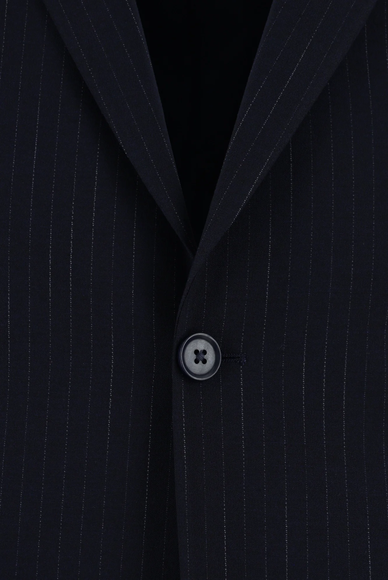 Koyu Lacivert 7 Drop Slim Fit Dar Kesim Çizgili Takım Elbise - Image 4
