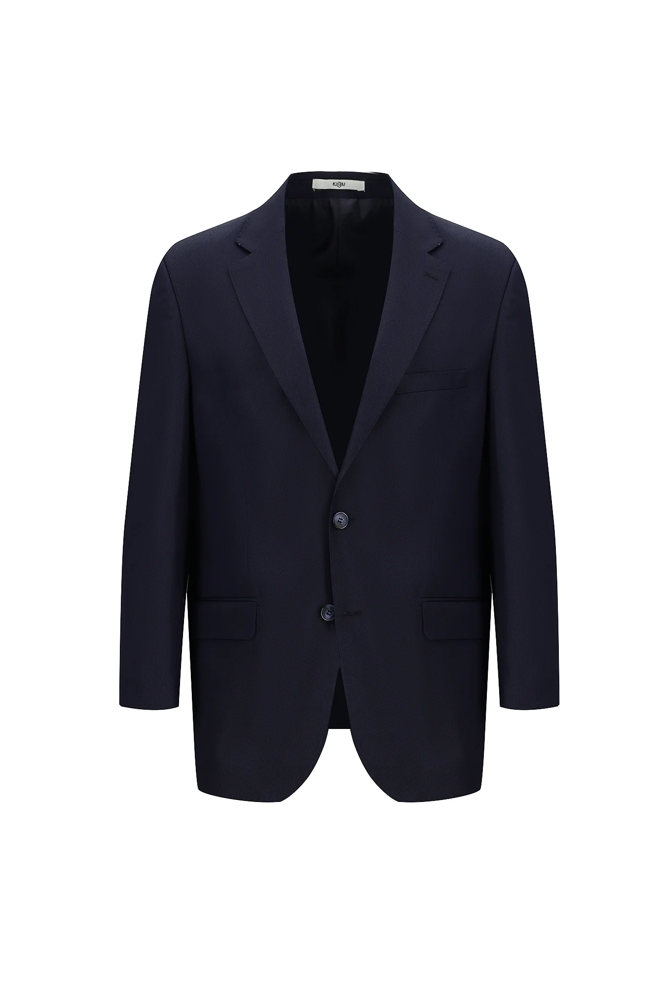 Koyu Lacivert 7 Drop Slim Fit Dar Kesim Desenli Takım Elbise - Image 2