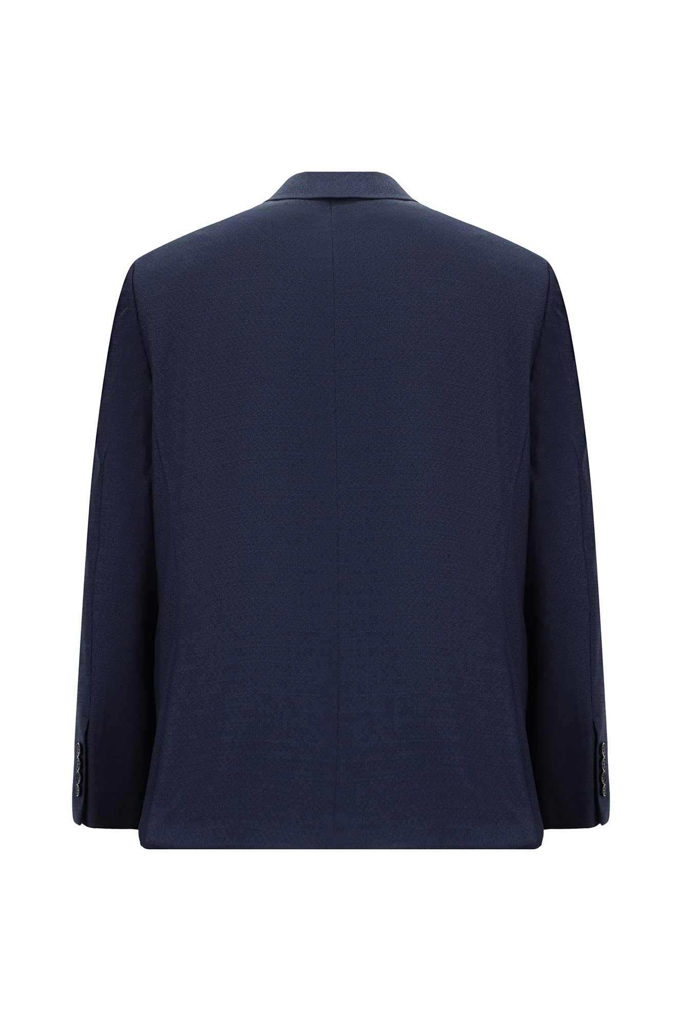 Koyu Lacivert 7 Drop Slim Fit Dar Kesim Desenli Takım Elbise - Image 3