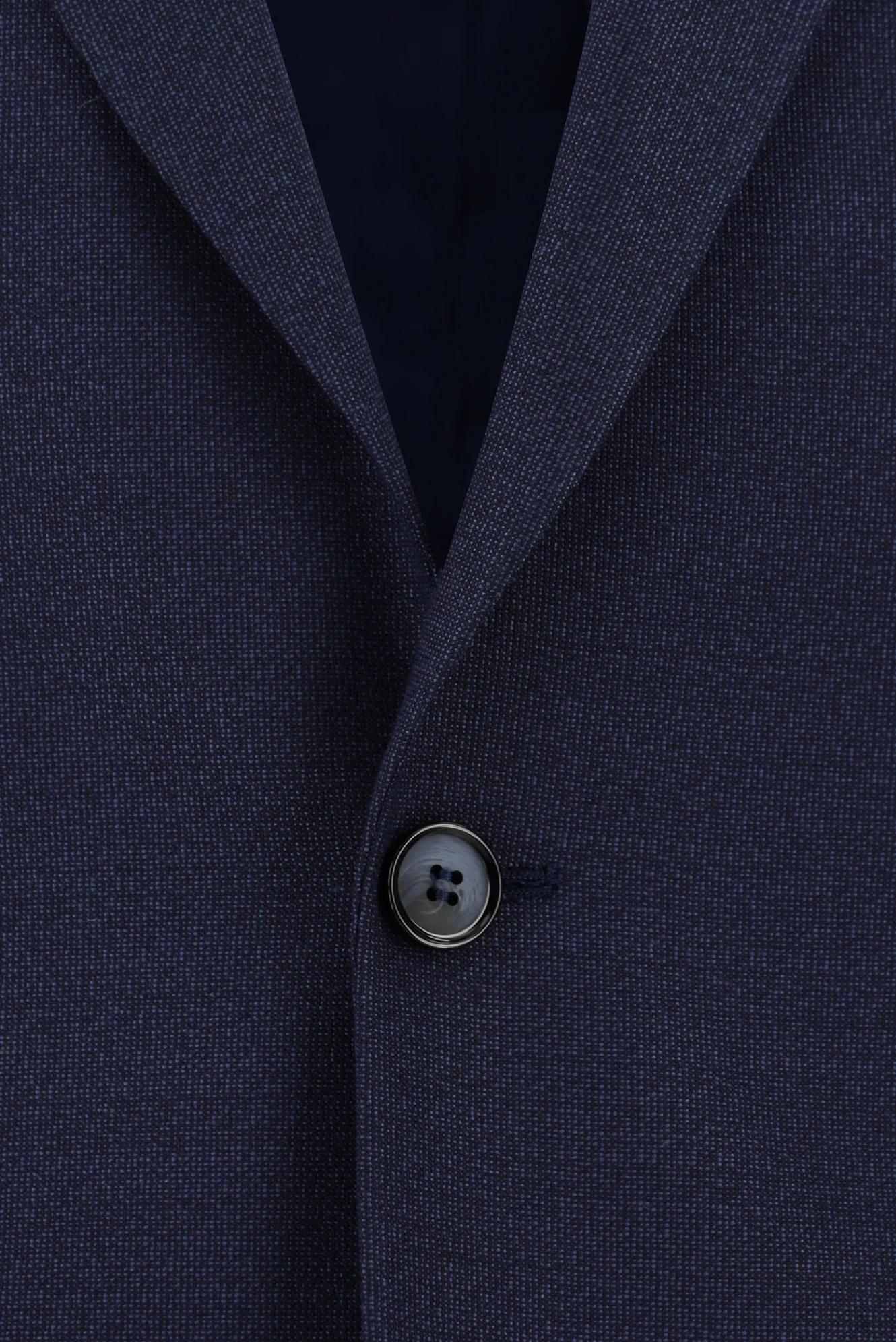 Koyu Lacivert 7 Drop Slim Fit Dar Kesim Desenli Takım Elbise - Image 4