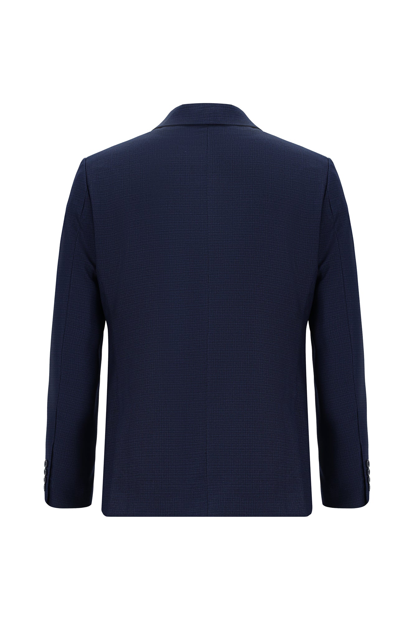 Koyu Lacivert 7 Drop Slim Fit Dar Kesim Desenli Takım Elbise - Image 3