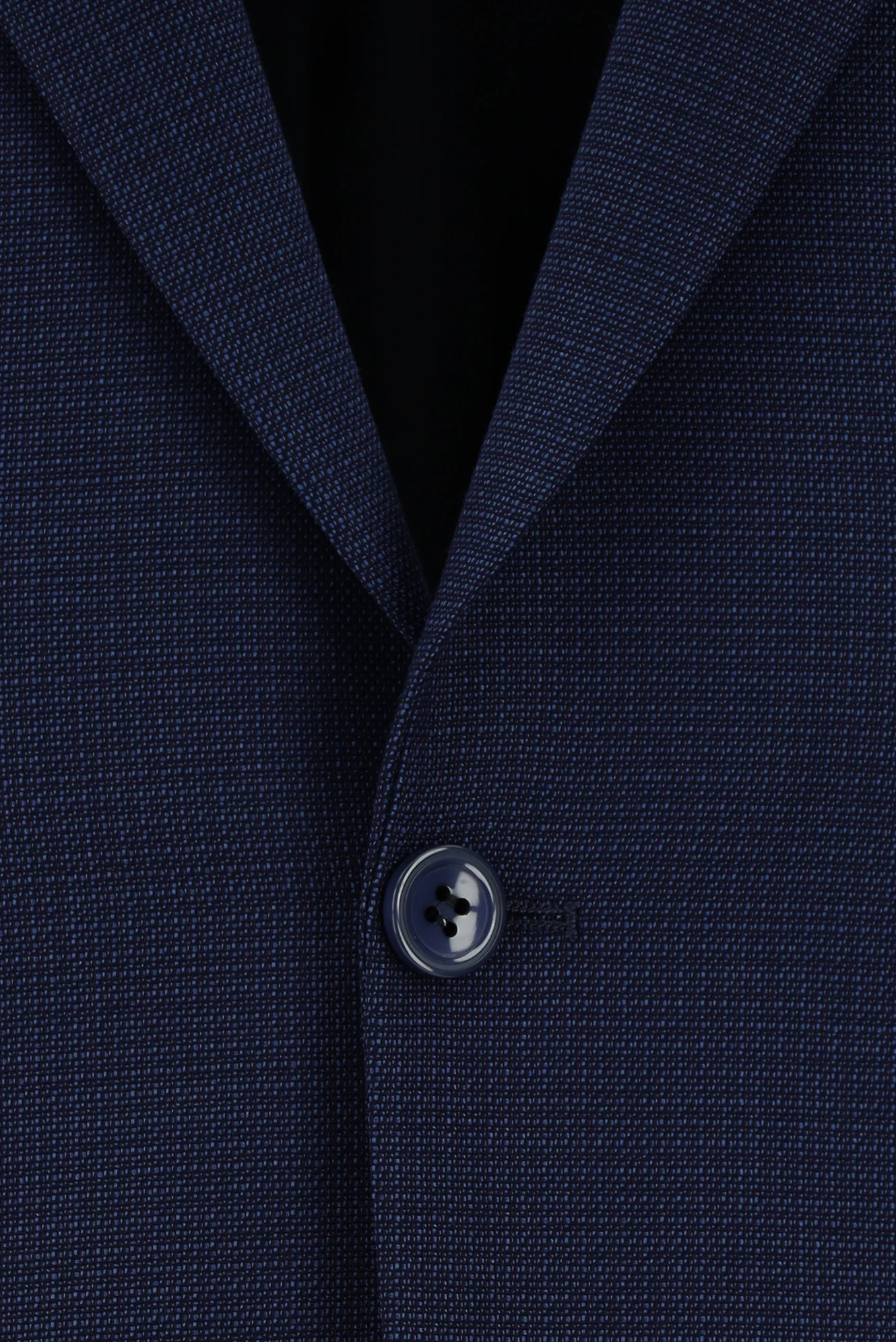 Koyu Lacivert 7 Drop Slim Fit Dar Kesim Desenli Takım Elbise - Image 4