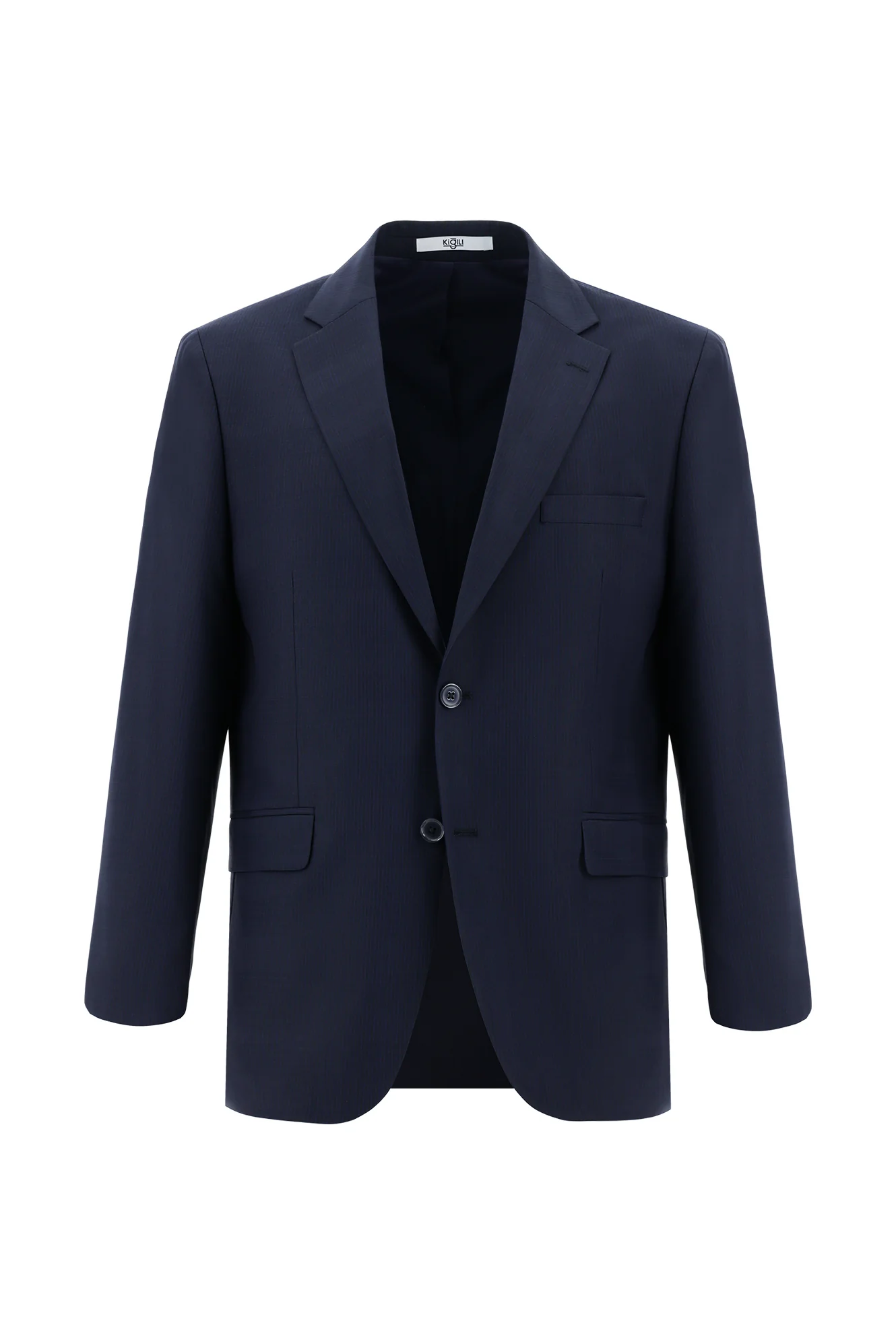 Koyu Lacivert 7 Drop Slim Fit Dar Kesim Ekose Takım Elbise - Image 2