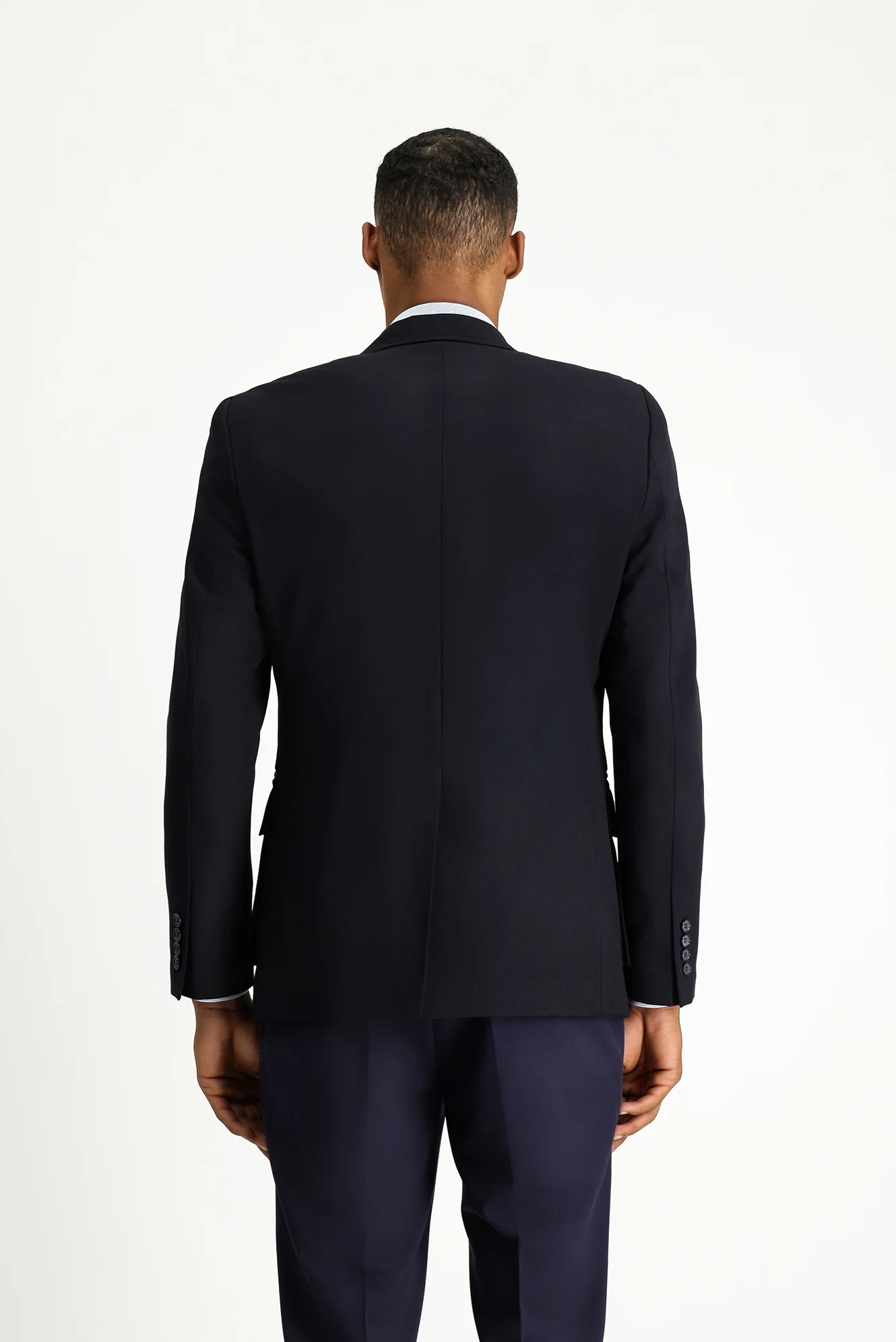 Koyu Lacivert 7 Drop Slim Fit Dar Kesim Klasik Fermuar Cepli Ceket - Image 5