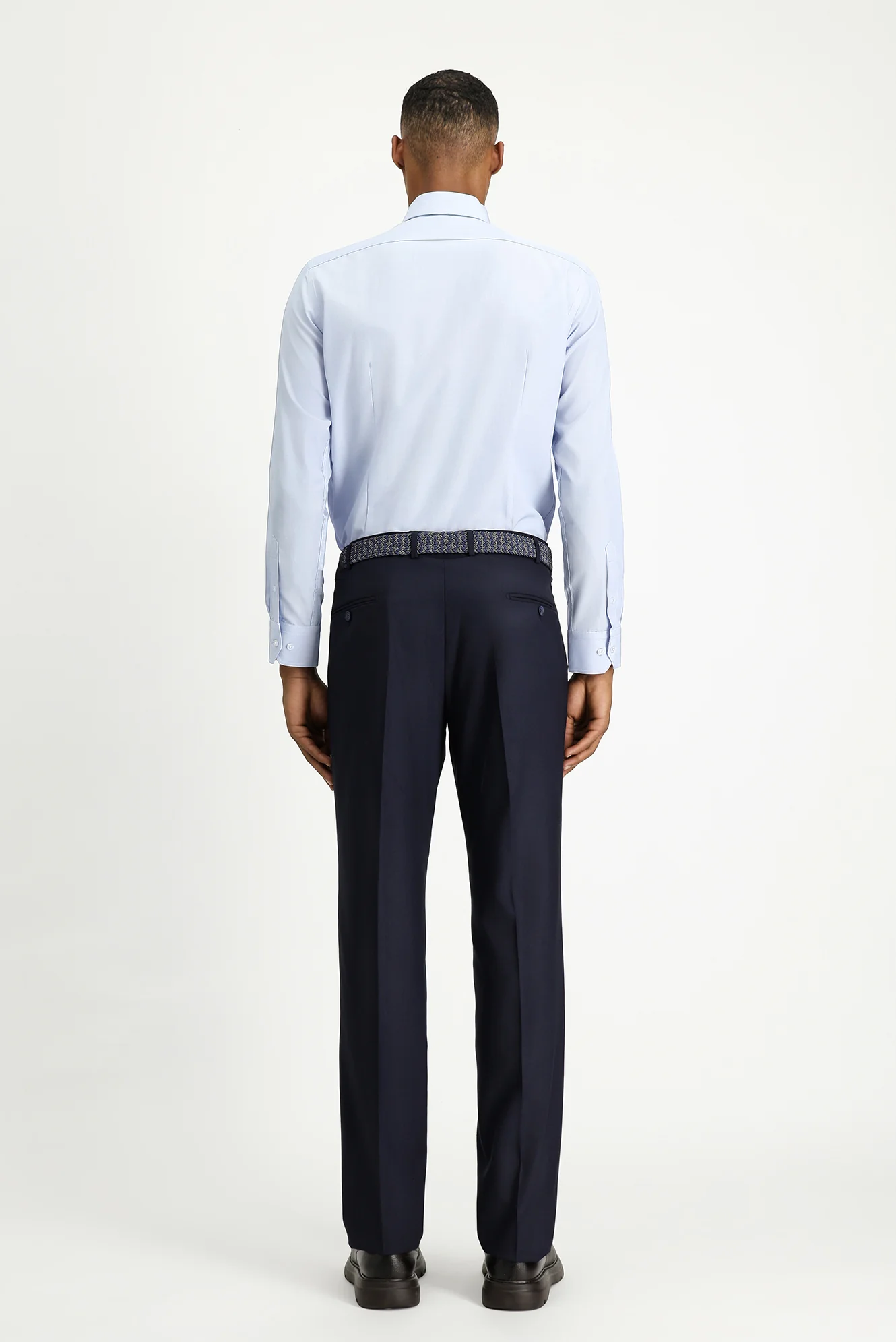 Koyu Lacivert 7 Drop Slim Fit Dar Kesim Klasik Kumaş Pantolon - Image 4