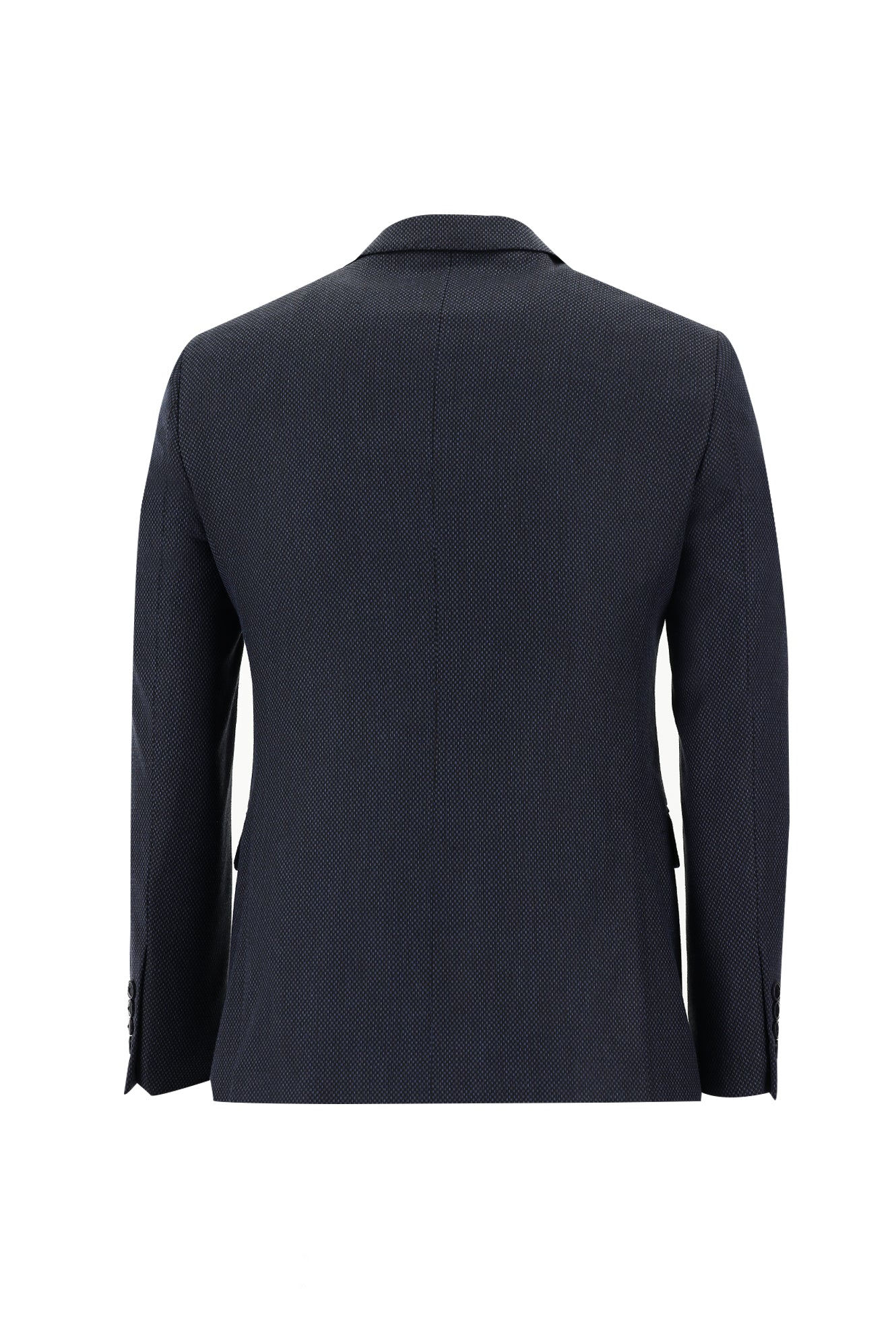 Koyu Lacivert 7 Drop Slim Fit Dar Kesim Kuşgözü Takım Elbise - Image 3