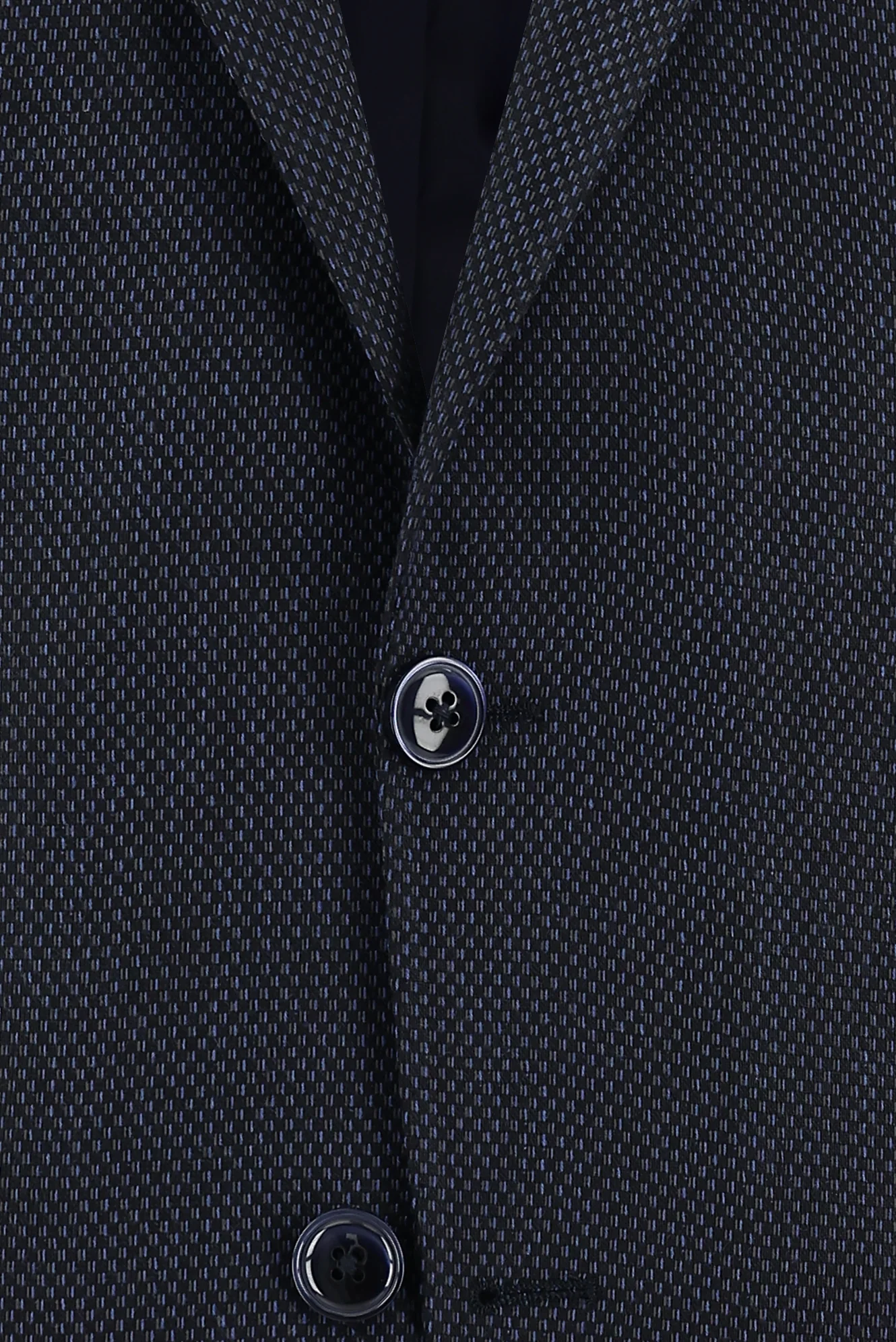 Koyu Lacivert 7 Drop Slim Fit Dar Kesim Kuşgözü Takım Elbise - Image 4