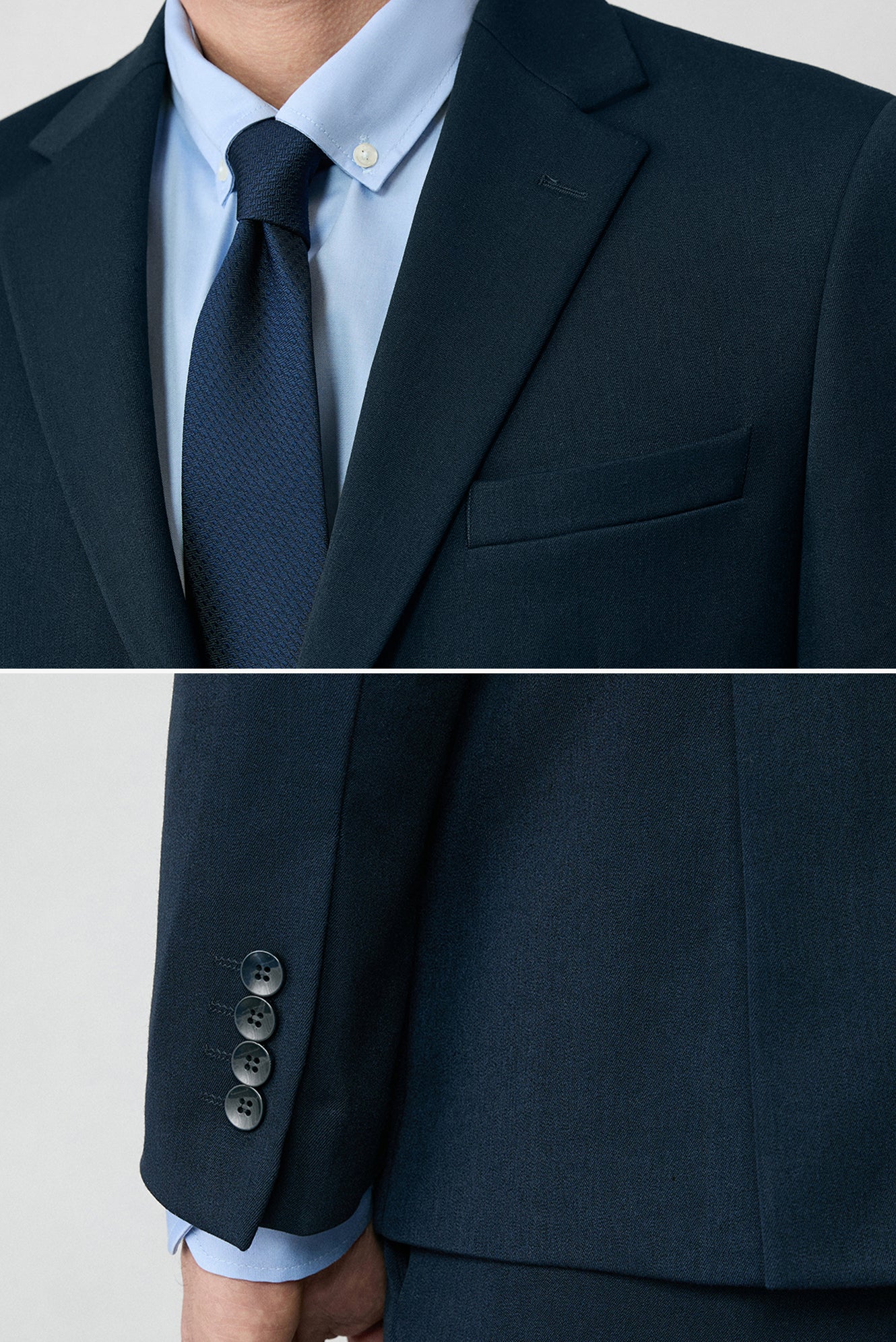 Koyu Lacivert 7 Drop Slim Fit Dar Kesim Mevsimlik Likralı Esnek Takım Elbise - Image 4