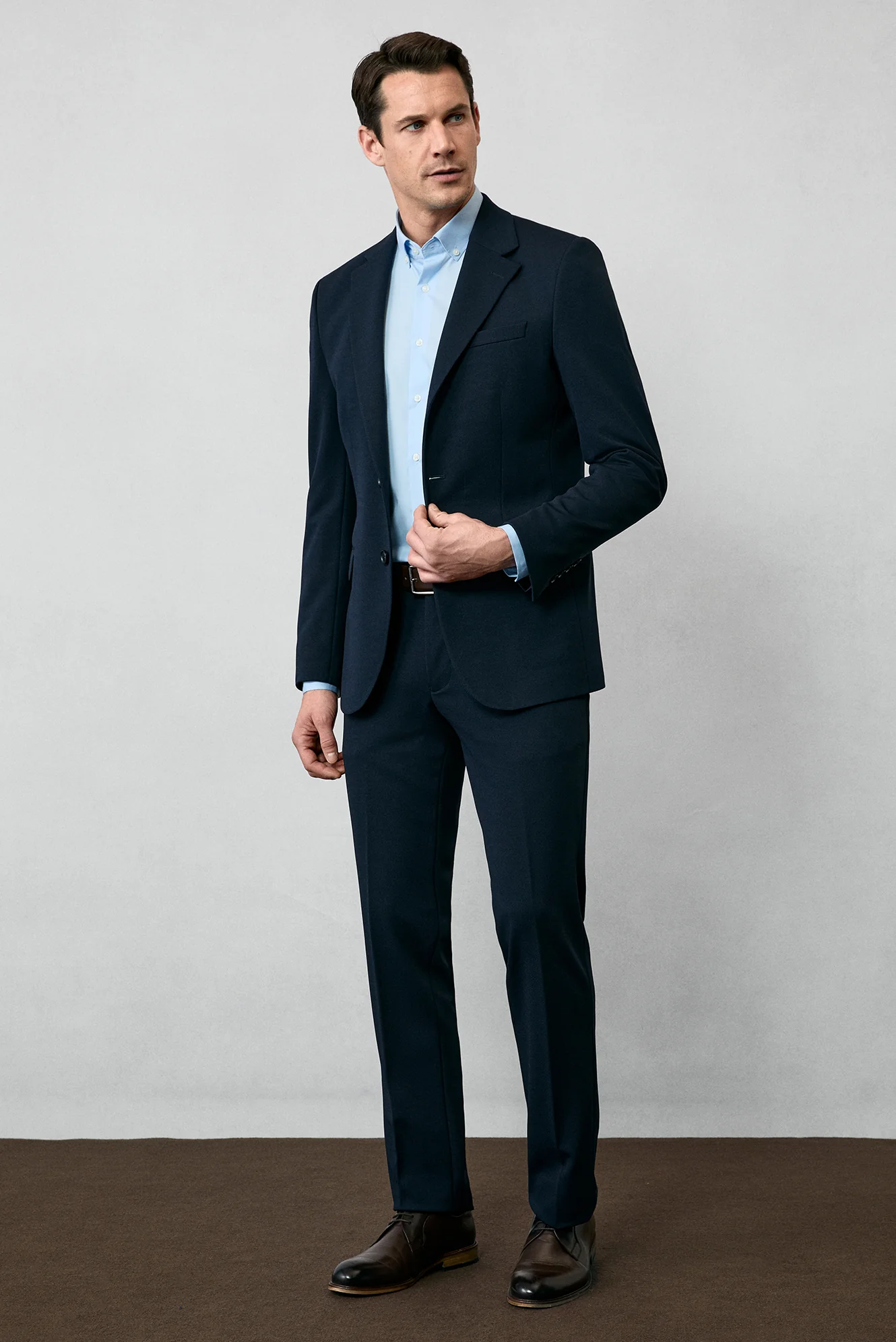 Koyu Lacivert 7 Drop Slim Fit Dar Kesim Mevsimlik Takım Elbise