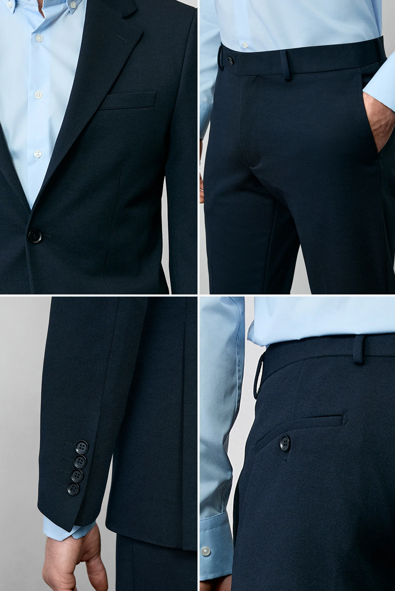 Koyu Lacivert 7 Drop Slim Fit Dar Kesim Mevsimlik Takım Elbise - Image 4