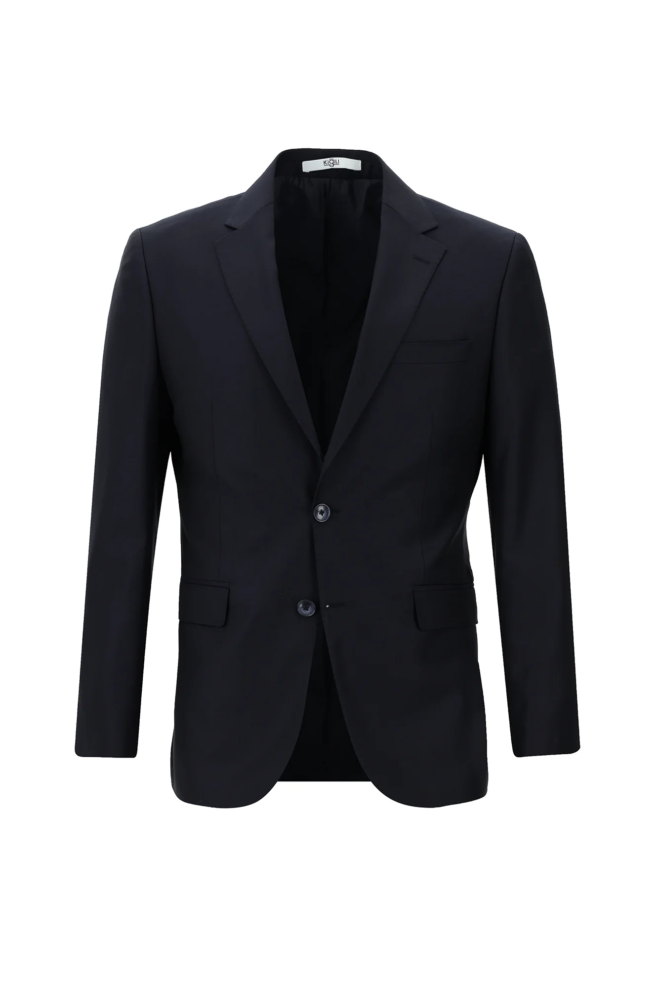 Koyu Lacivert 7 Drop Slim Fit Dar Kesim Yün Takım Elbise - Image 2