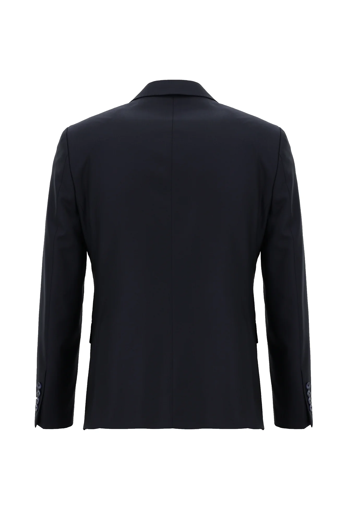 Koyu Lacivert 7 Drop Slim Fit Dar Kesim Yün Takım Elbise - Image 3