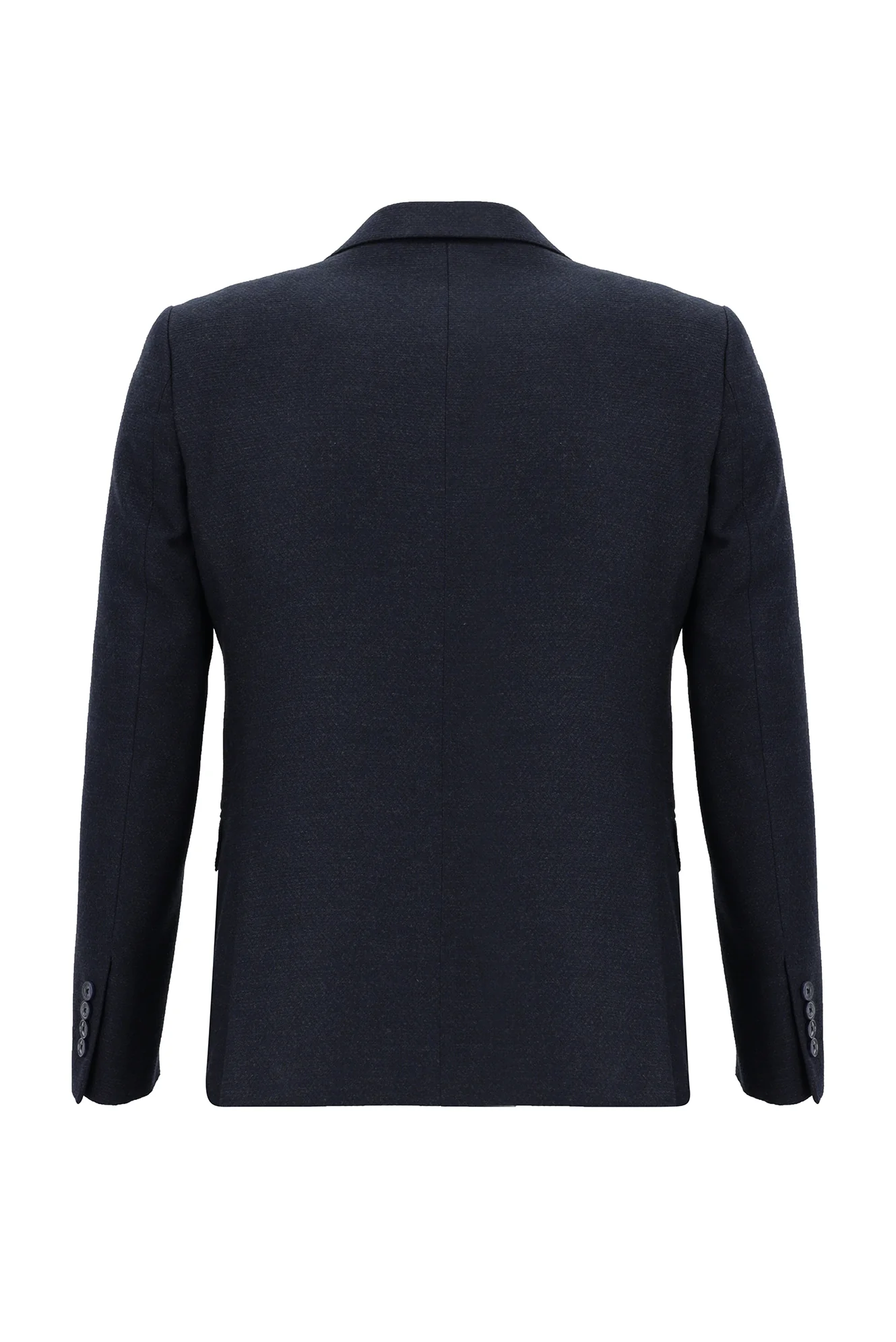 Koyu Lacivert 7 Drop Slim Fit Dar Kesim Kombinli Yelekli Takım Elbise - Image 3