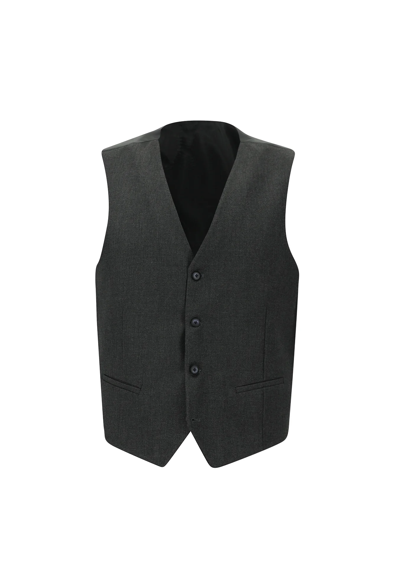 Koyu Lacivert 7 Drop Slim Fit Dar Kesim Kombinli Yelekli Takım Elbise - Image 4