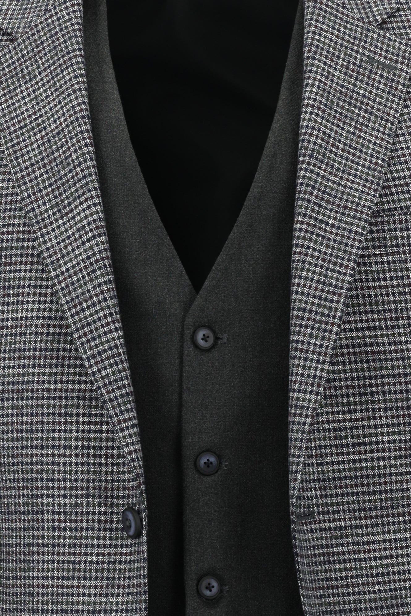 Koyu Lacivert 7 Drop Slim Fit Dar Kesim Kombinli Yelekli Takım Elbise - Image 6