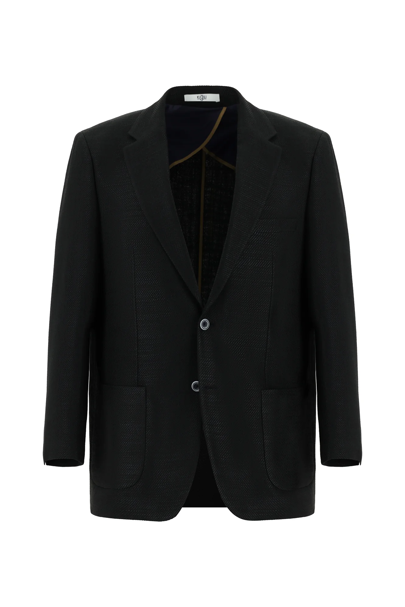 Koyu Lacivert 7 Drop Slim Fit Dar Kesim Kuşgözü Spor Ceket