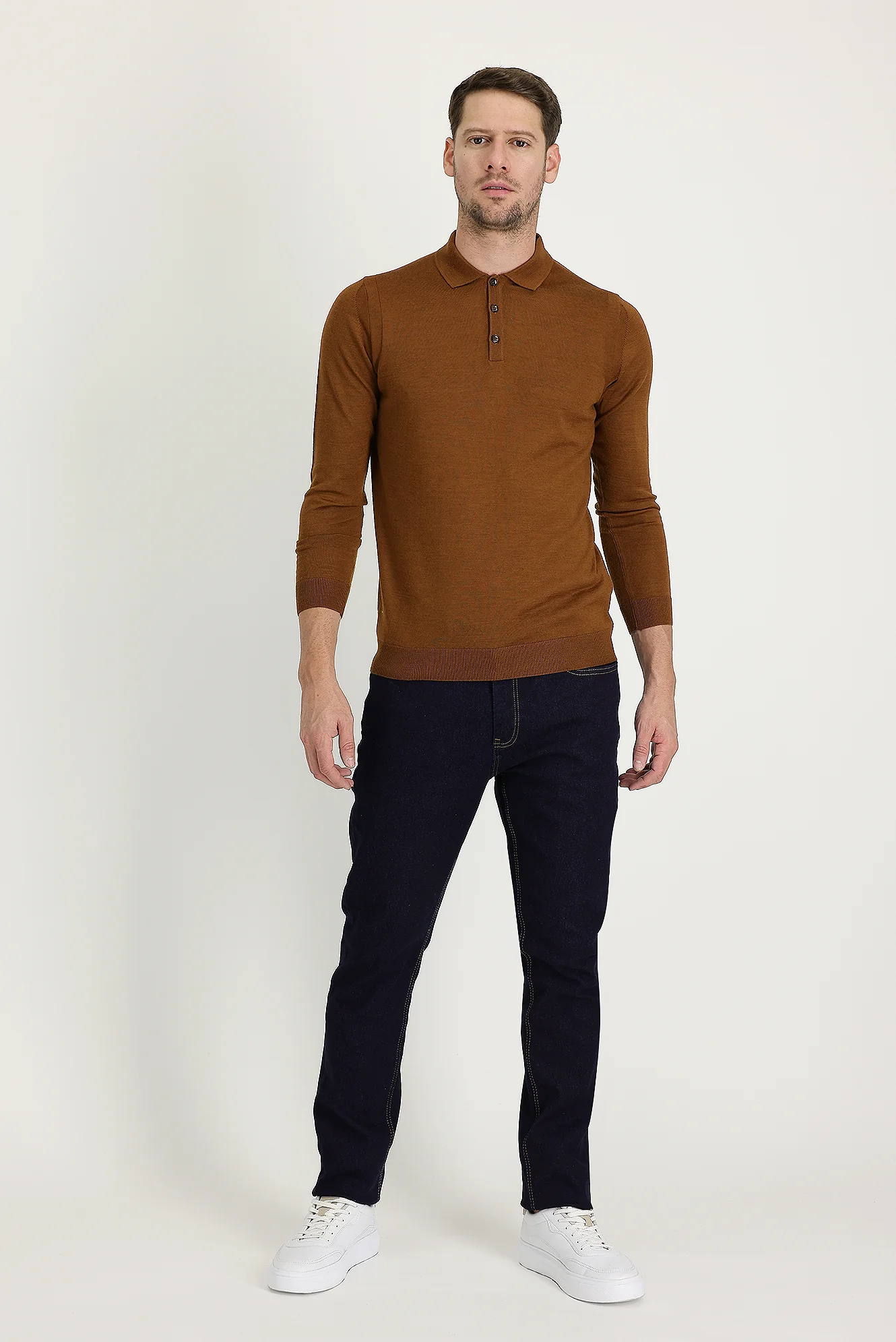 Koyu Lacivert Slim Fit Dar Kesim Likralı Denim Pantolon - Image 2
