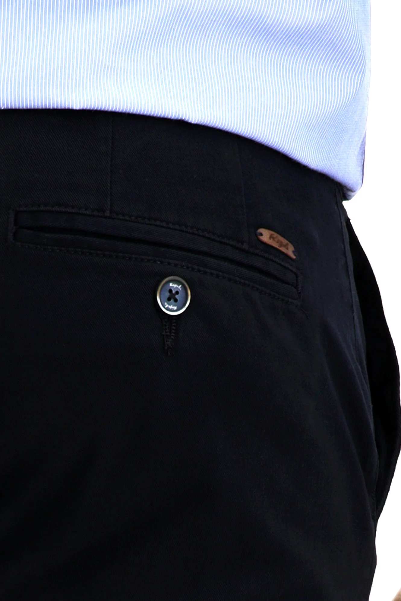 Koyu Lacivert Slim Fit Dar Kesim Likralı Kanvas / Chino Pantolon - Image 4