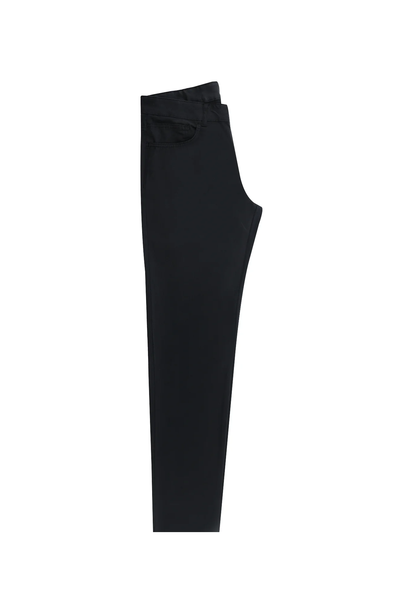 Koyu Lacivert Slim Fit Dar Kesim Likralı Kanvas / Chino Pantolon - Image 2