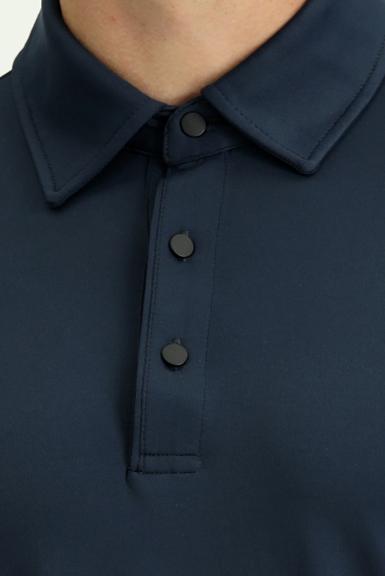 Koyu Lacivert Slim Fit Dar Kesim Likralı Polo Yaka Tişört - Image 5