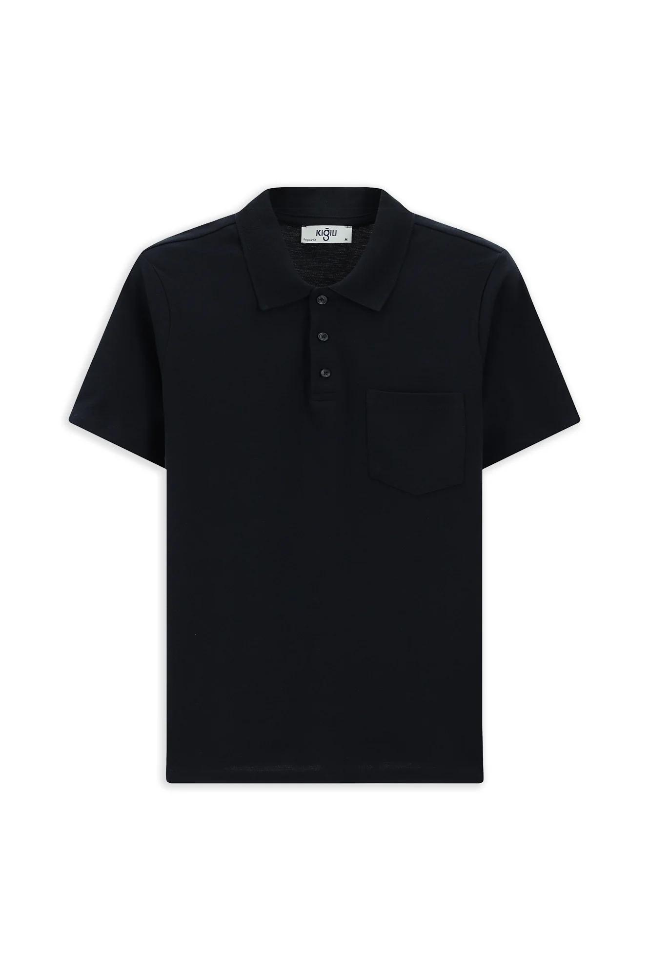 Koyu Lacivert Slim Fit Dar Kesim Pamuk Cepli Polo Yaka Tişört - Image 6