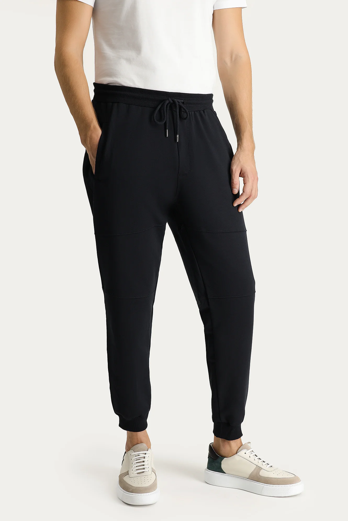 Koyu Lacivert Slim Fit Dar Kesim Pamuklu Sweatpant / Eşofman - Image 3