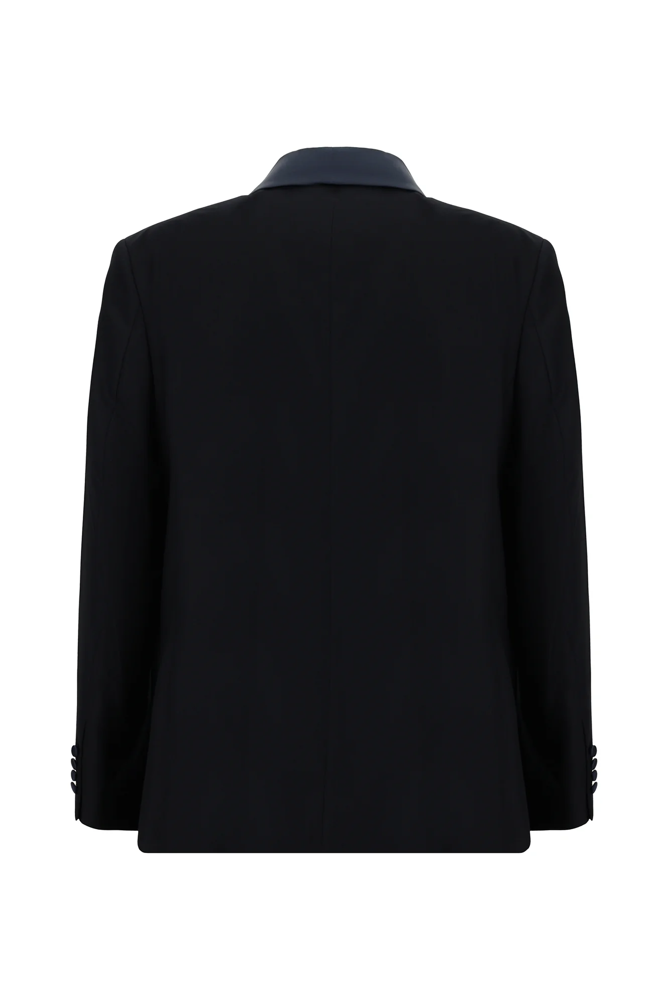 Koyu Lacivert 7 Drop Slim Fit Dar Kesim Şal Yaka Yelekli Smokin & Damatlık - Image 3